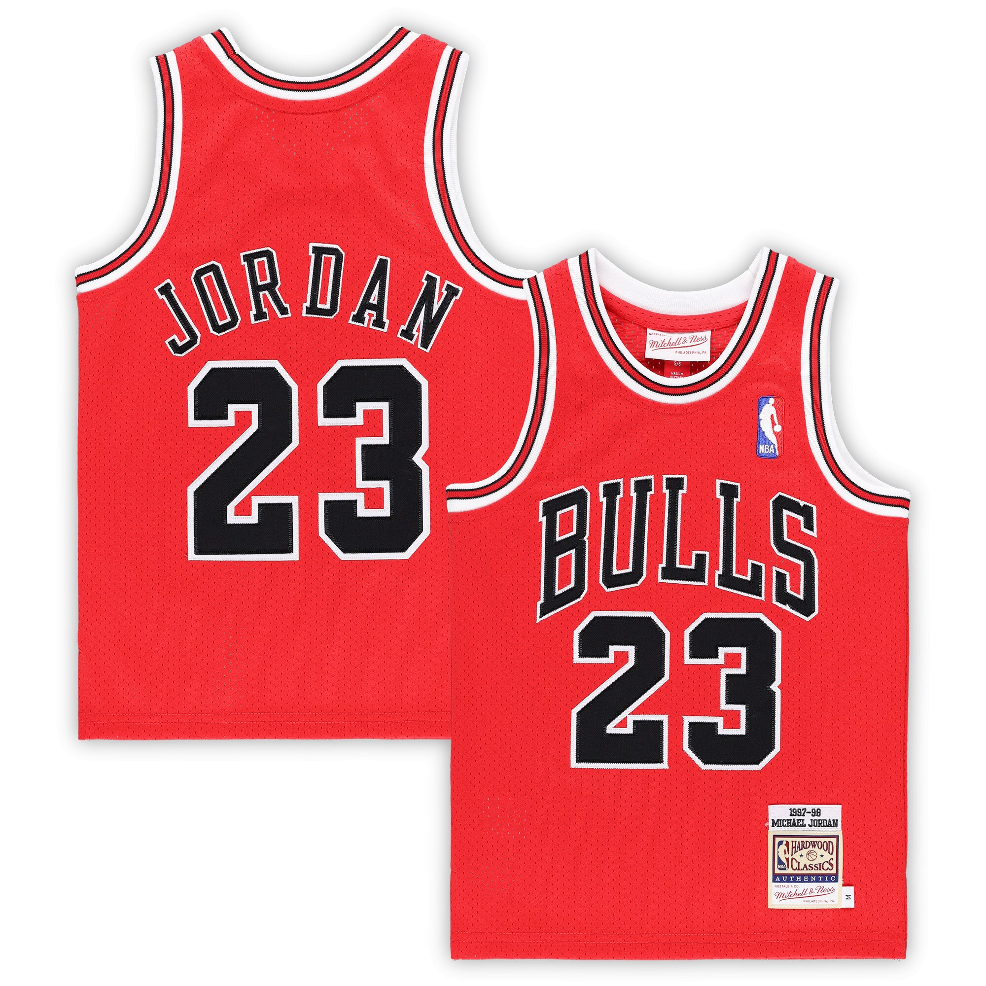 Michael Jordan Chicago Bulls Mitchell & Ness Preschool 1997\/98 Hardwood Classics Authentic Jersey - Red