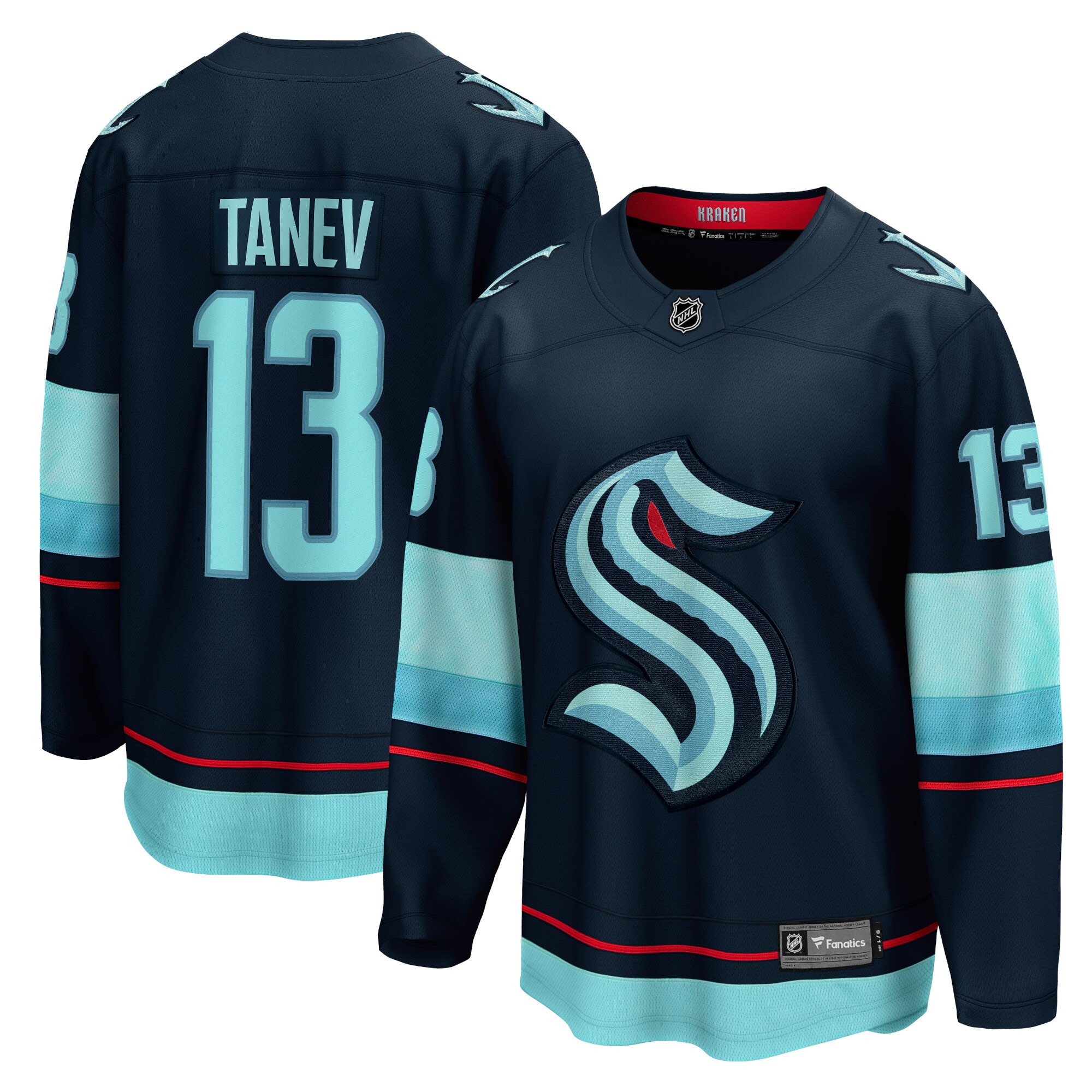 Brandon Tanev Seattle Kraken Fanatics Home Breakaway Player Jersey - Navy