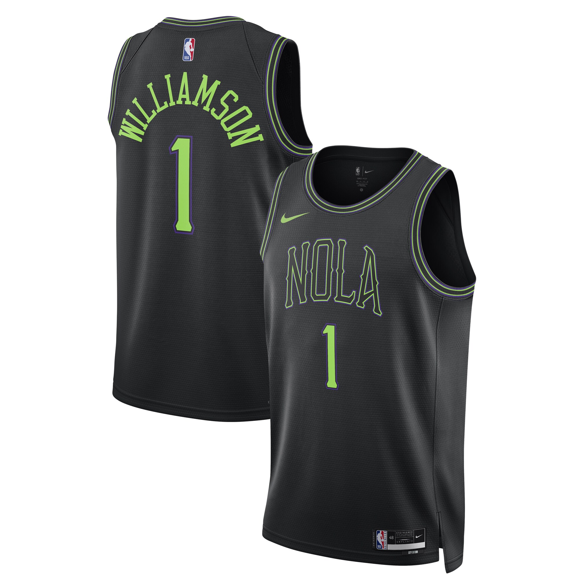 Zion Williamson New Orleans Pelicans  Unisex 2023\/24 Swingman Jersey - Black - City Edition