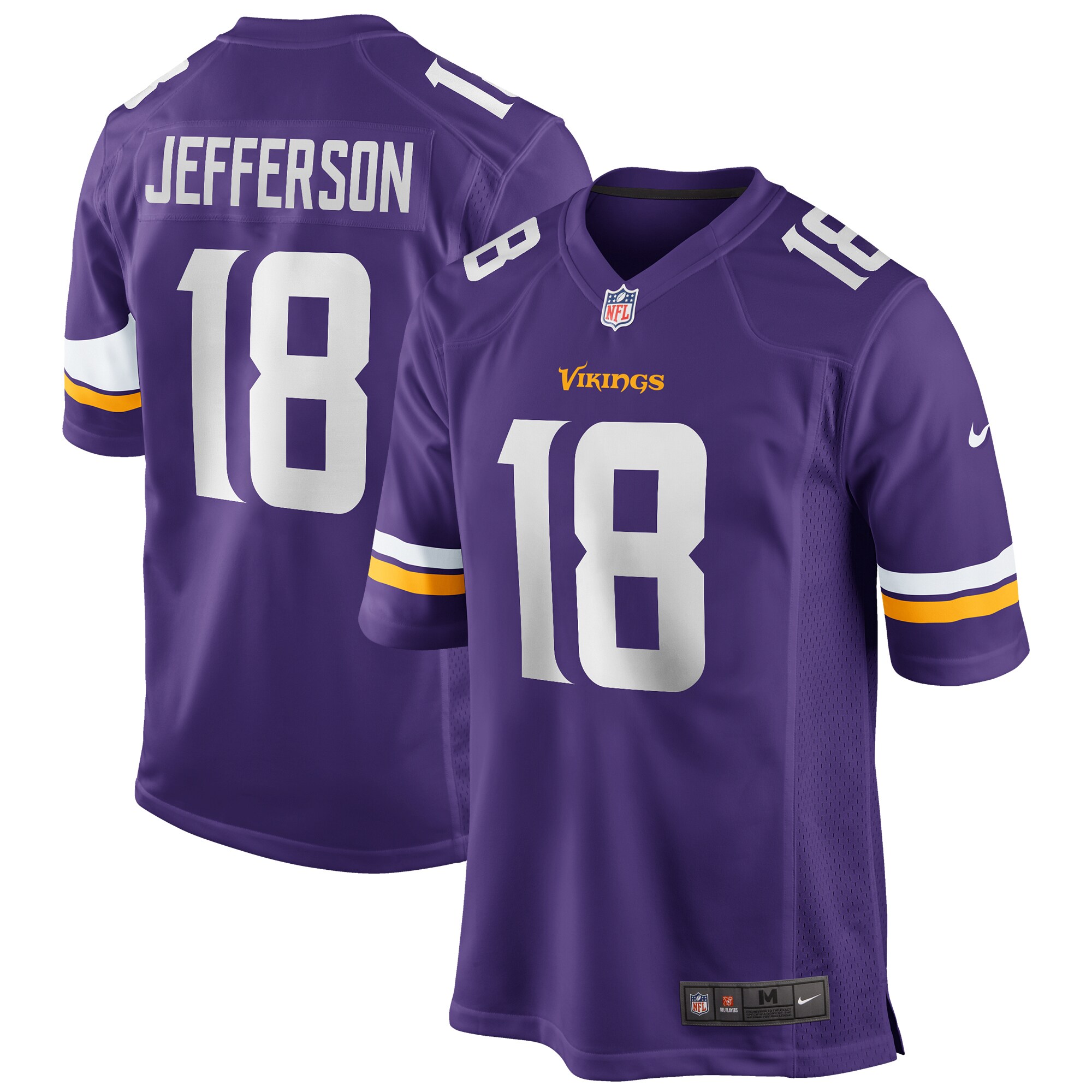 Justin Jefferson Minnesota Vikings  Player Game Jersey - Purple