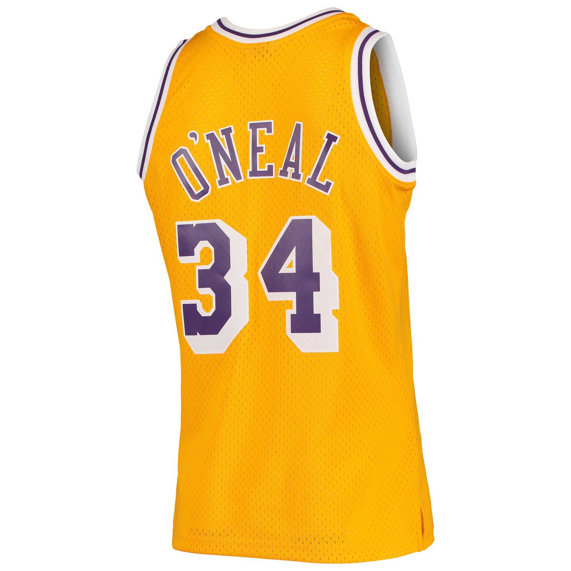 Shaquille O'Neal Los Angeles Lakers Mitchell & Ness 1996\/97 Hardwood Classics Swingman Jersey - Gold