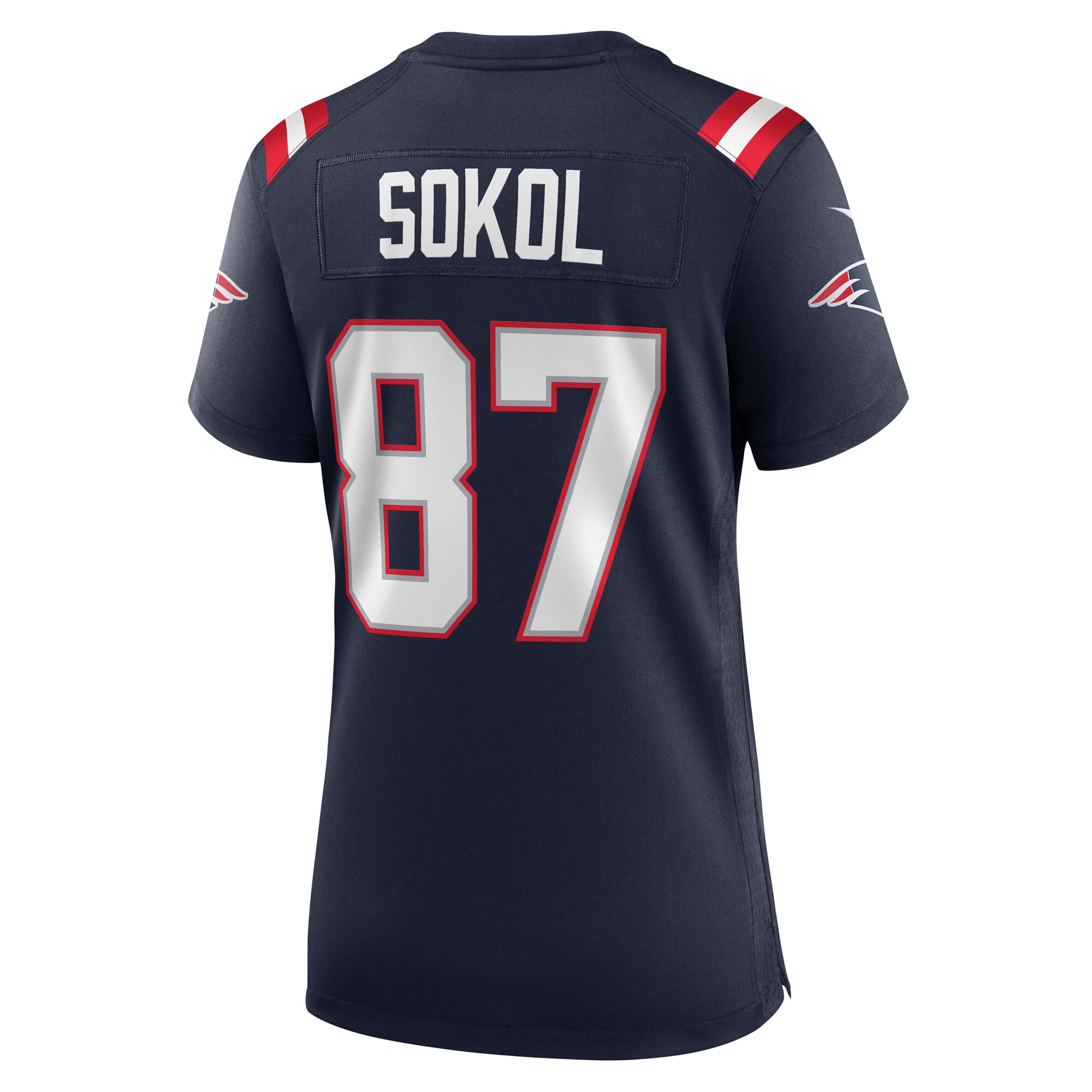 Matt Sokol New England Patriots  Women's Game Player Jersey - Navy