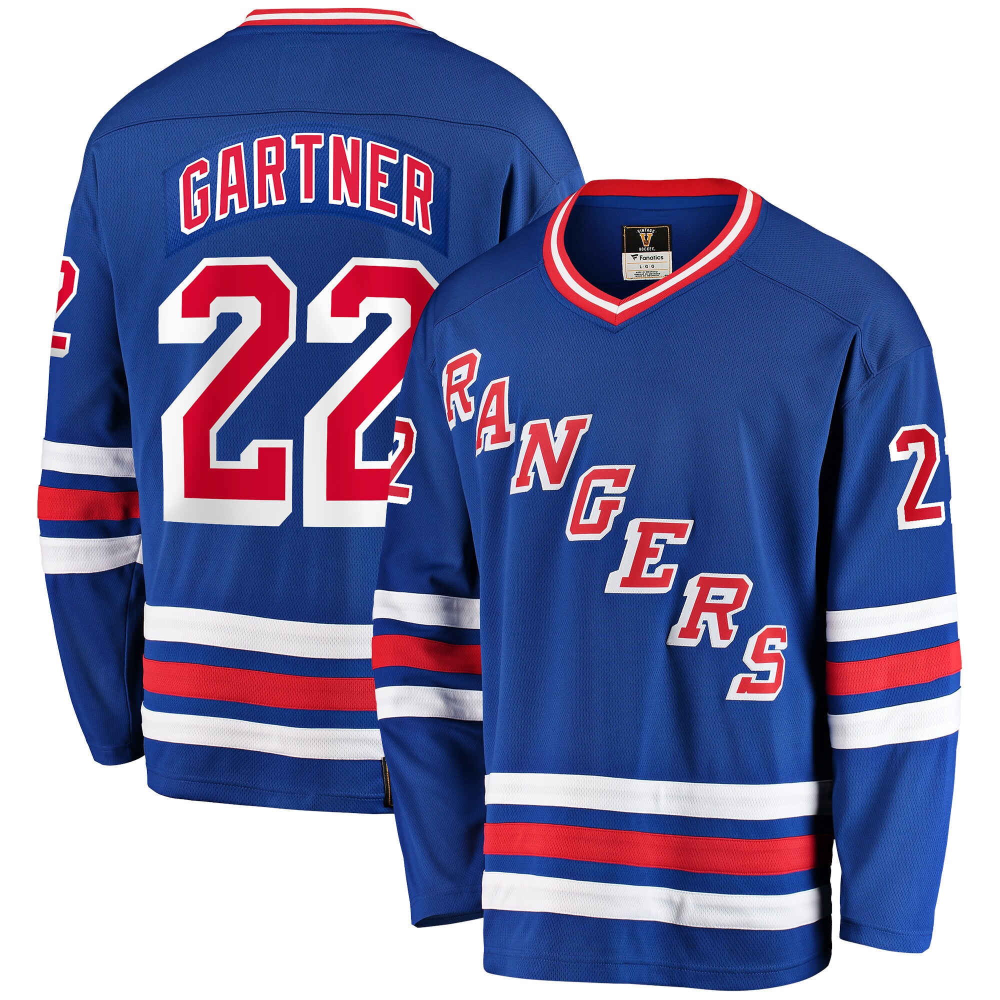 Mike Gartner New York Rangers Fanatics Premier Breakaway Retired Player Jersey - Blue
