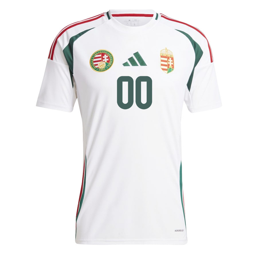 Hungary National Team 2024/25 Custom Away Men Jersey - White