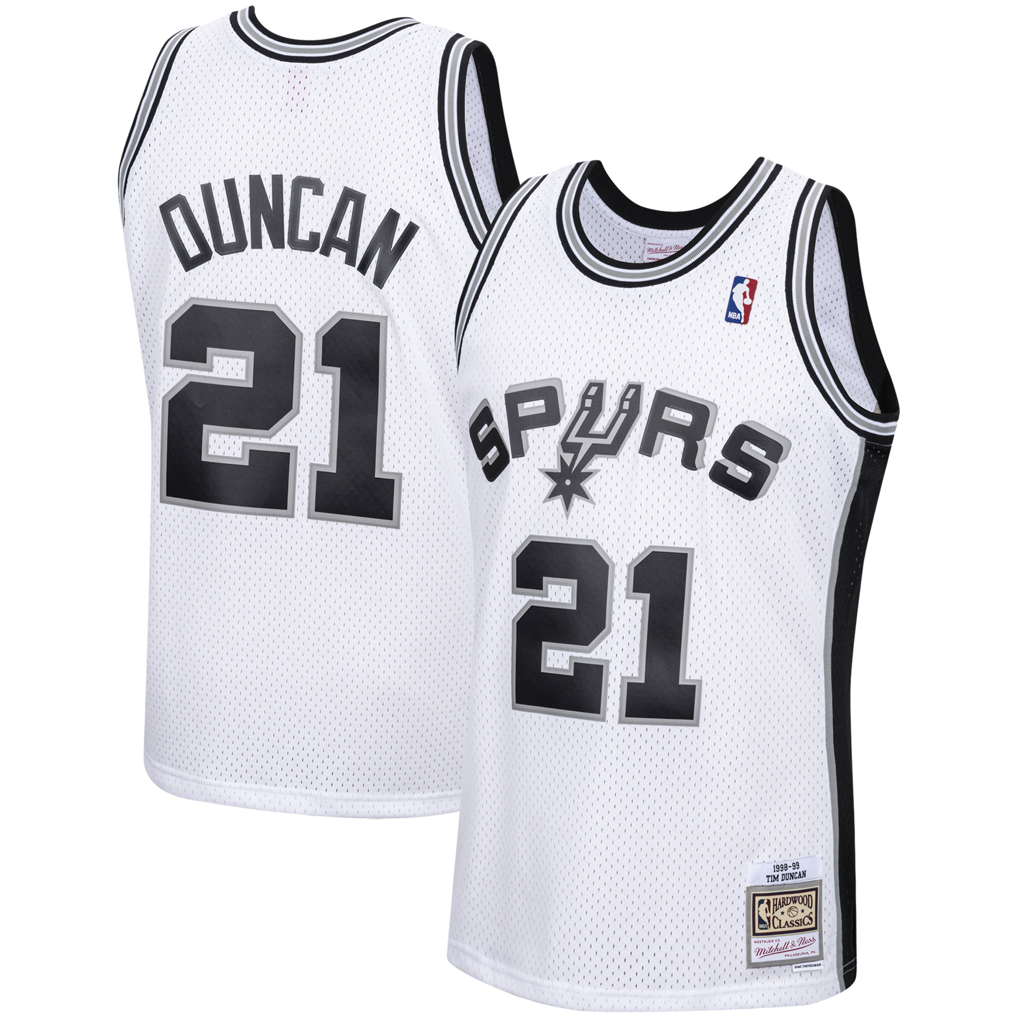 Tim Duncan San Antonio Spurs Mitchell & Ness 1998\/99 Hardwood Classics Swingman Jersey - White