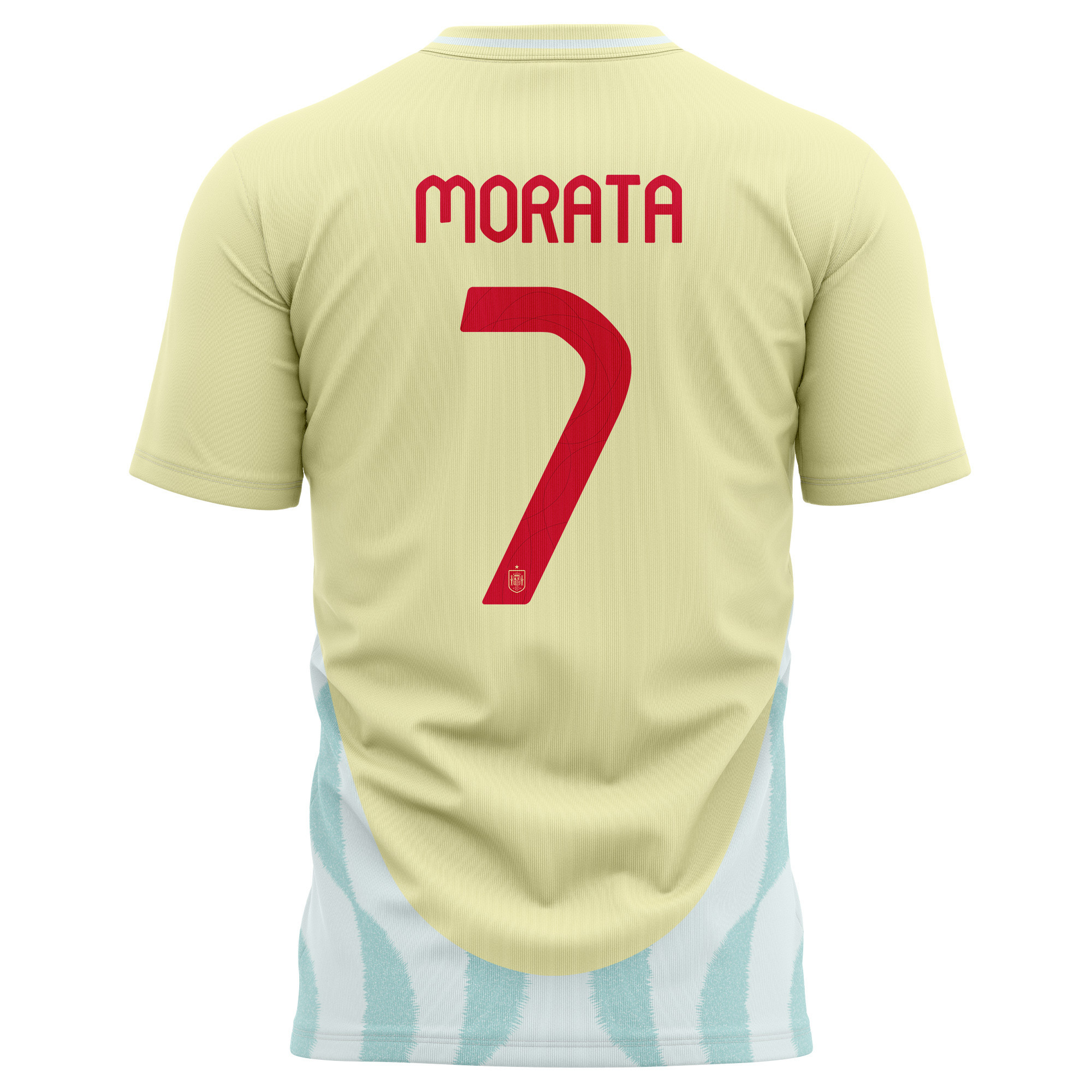 Álvaro Morata 7 Spain National Team 2024 Away Kits AOP T-shirt - Yellow