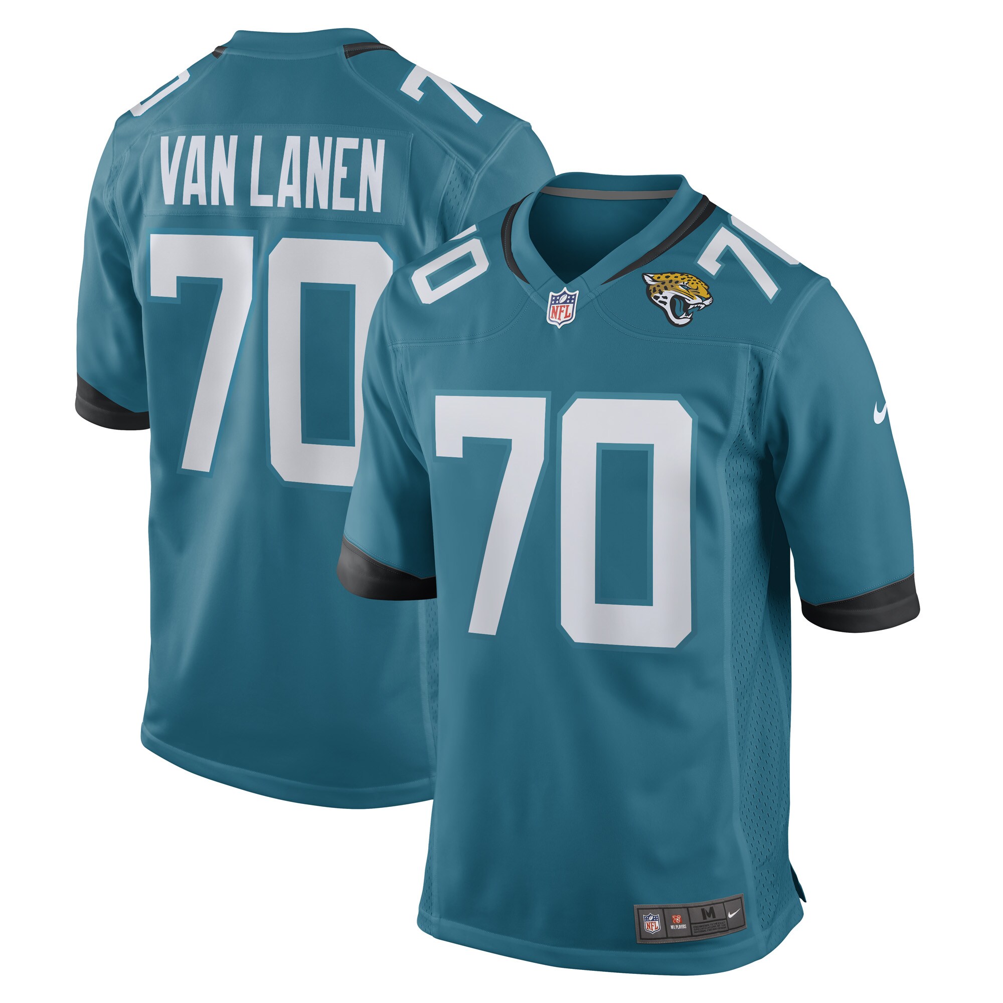 Cole Van Lanen Jacksonville Jaguars  Game Player Jersey - Teal
