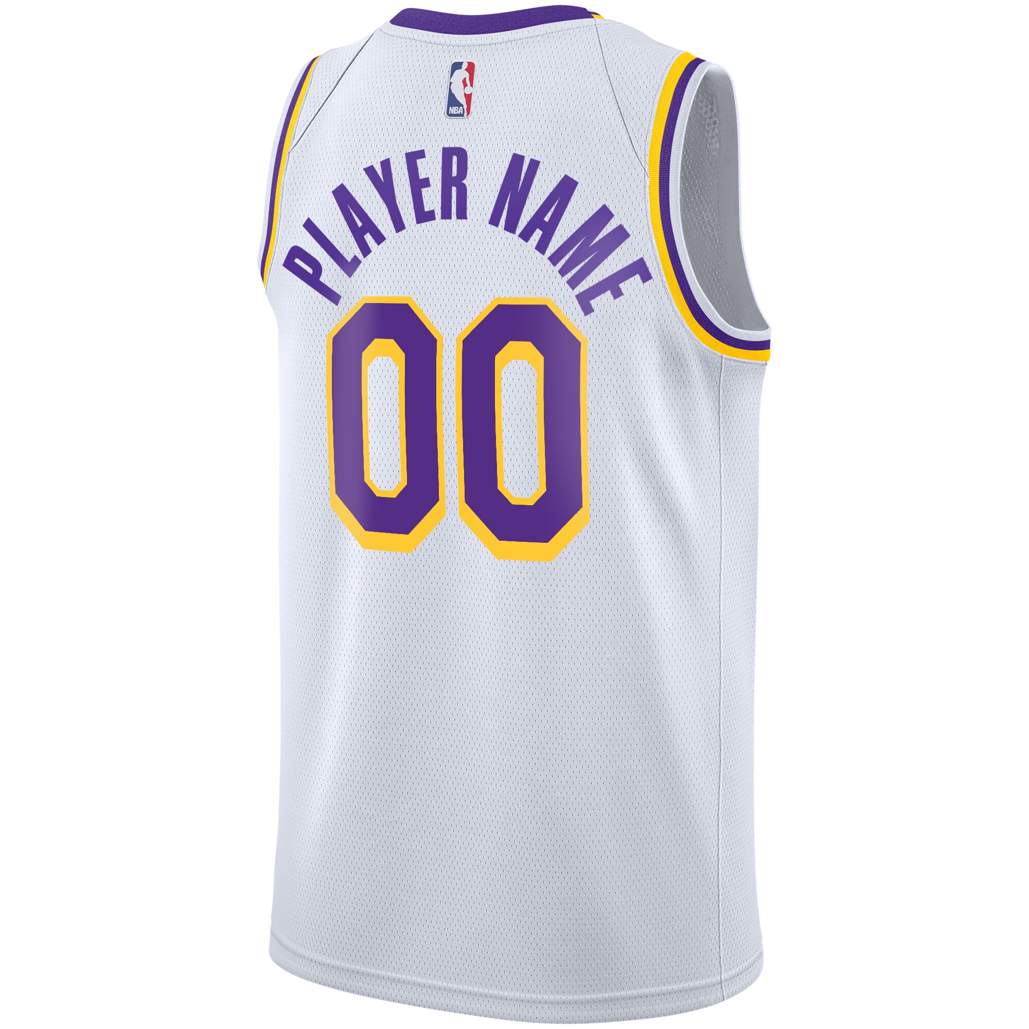Los Angeles Lakers  2020\/21 Swingman Custom Jersey - Association Edition - White