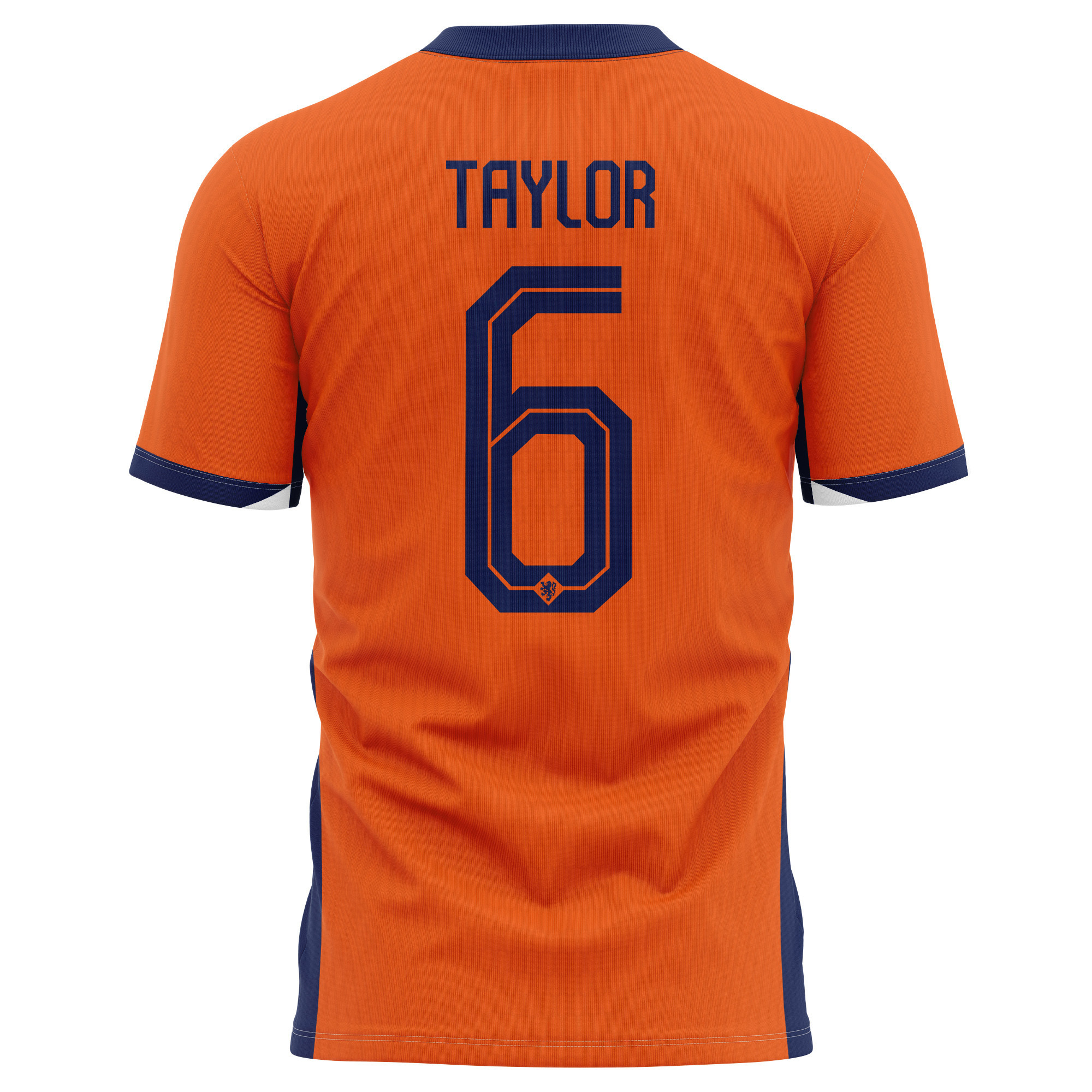 Kenneth Taylor 6 Netherlands National Team 2024 Home Kits AOP T-shirt - Orange