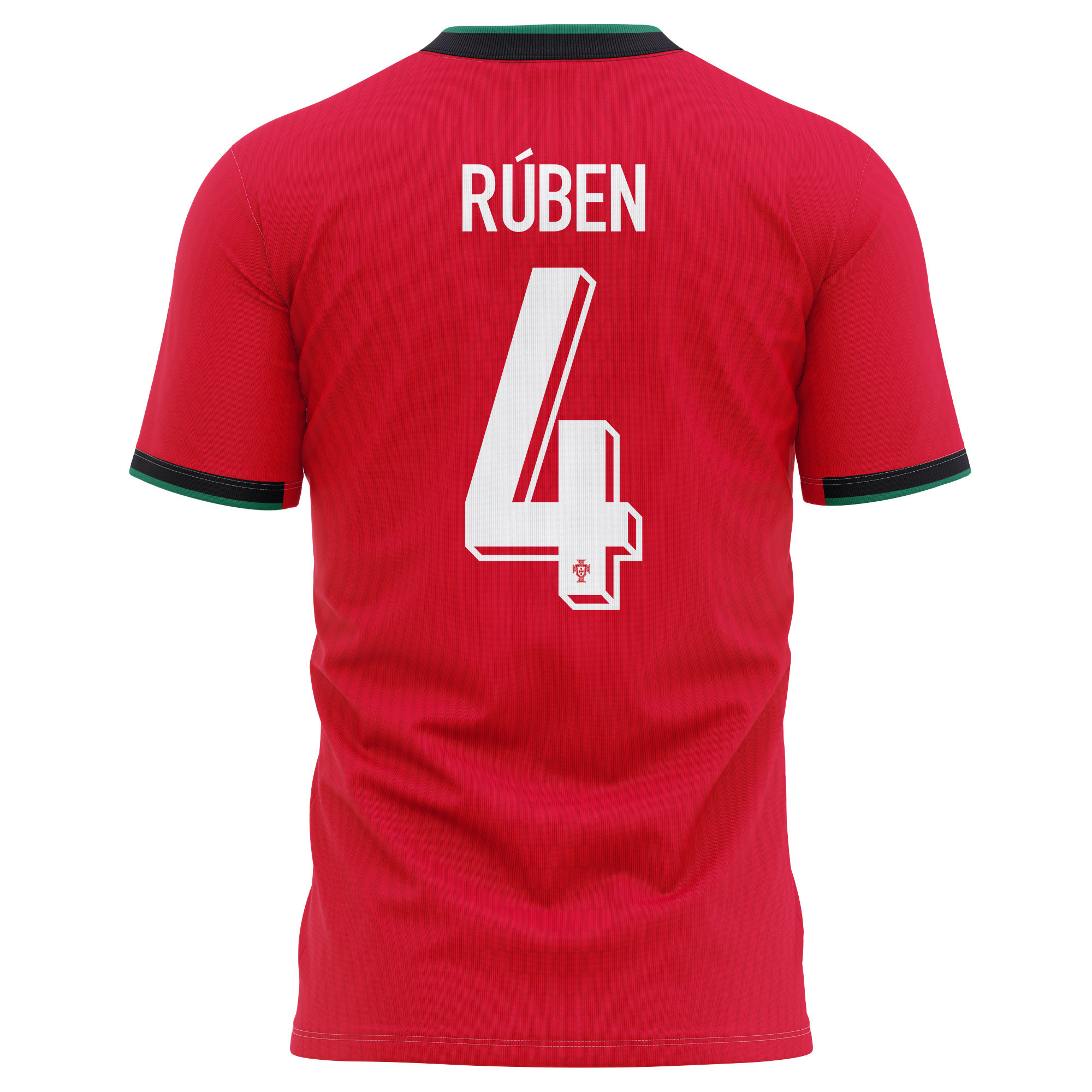 Rúben Dias 4 Portugal National Team 2024/25 Home Kits AOP T-shirt - Red