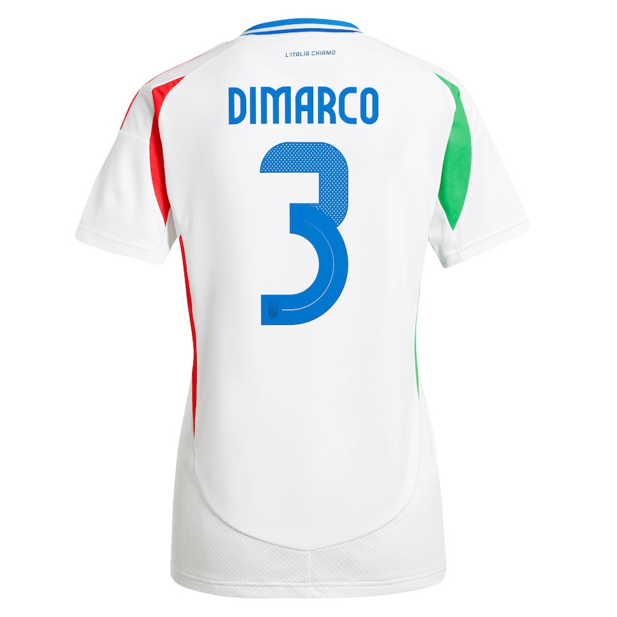 Federico Dimarco 3 Italy National Team 2024 Away Women Jersey - White