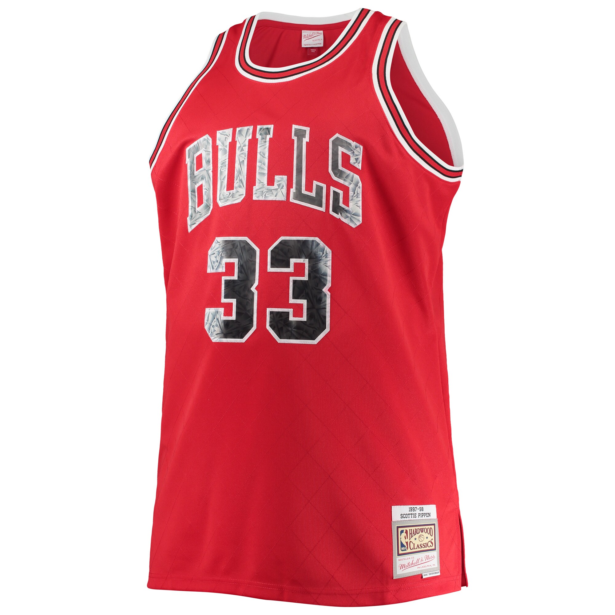 Scottie Pippen Chicago Bulls Mitchell & Ness Big & Tall 1997\/98 NBA 75th Anniversary Diamond Swingman Jersey - Red