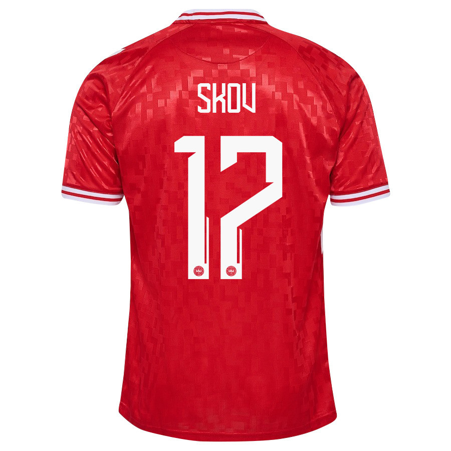Robert Skov 17 Denmark National Team 2024/25 Home Men Jersey - Red