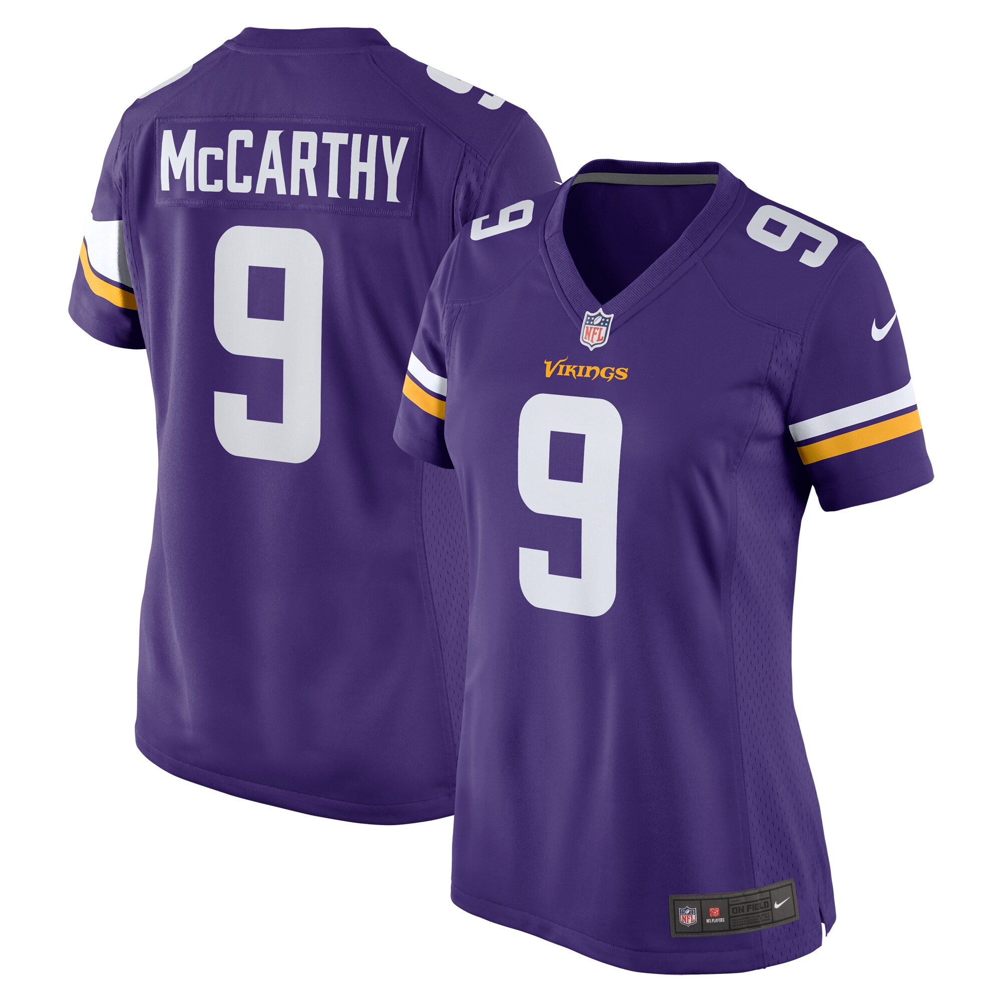 J.J. McCarthy Minnesota Vikings  Women's 2024 NFL Draft First Round Pick Player Game Jersey - Purple