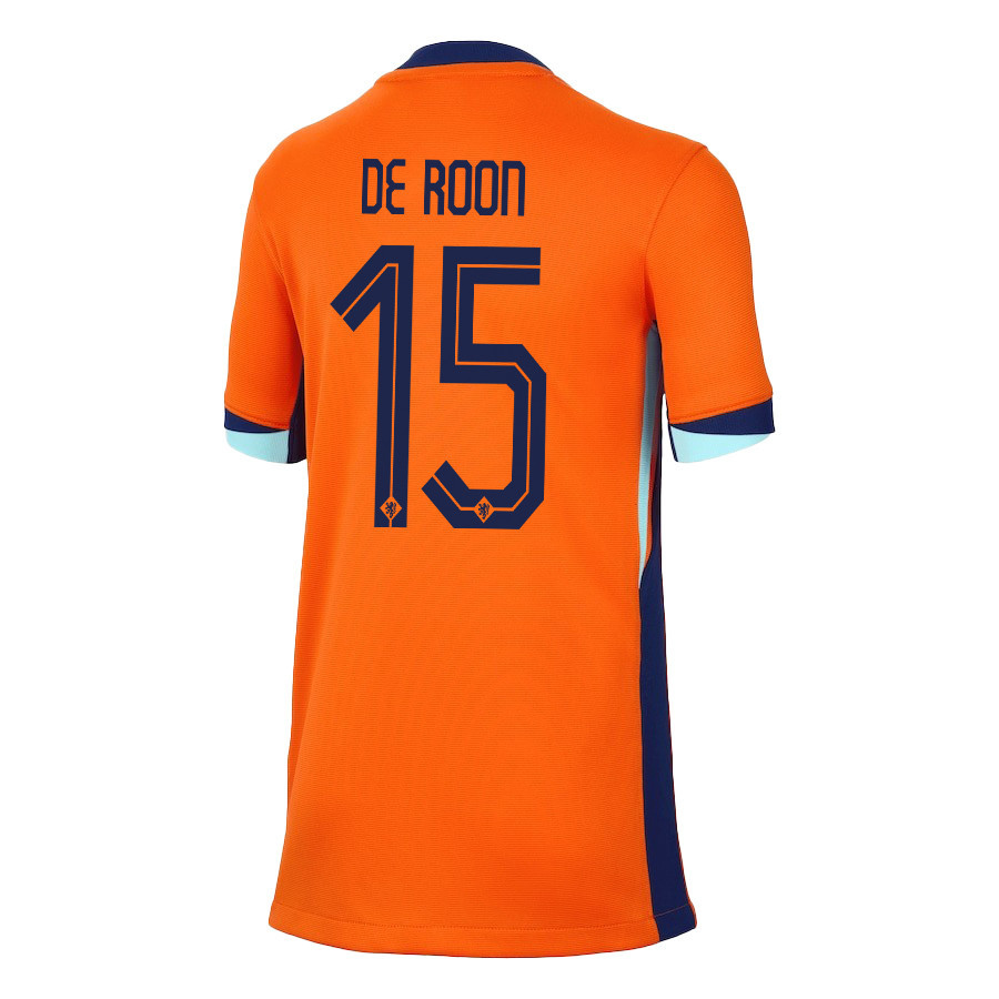 Marten de Roon 15 Netherlands National Team 2024/25 Home YOUTH Jersey - Orange