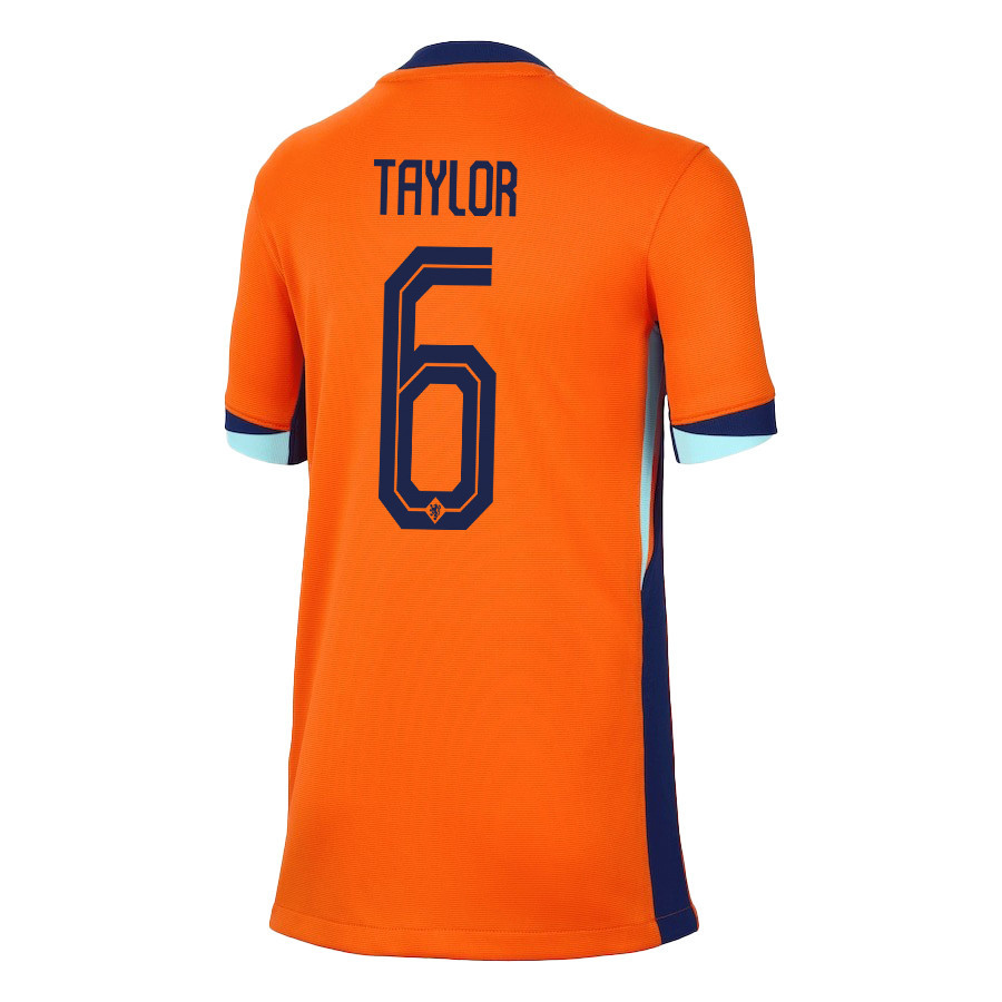 Kenneth Taylor 6 Netherlands National Team 2024/25 Home YOUTH Jersey - Orange