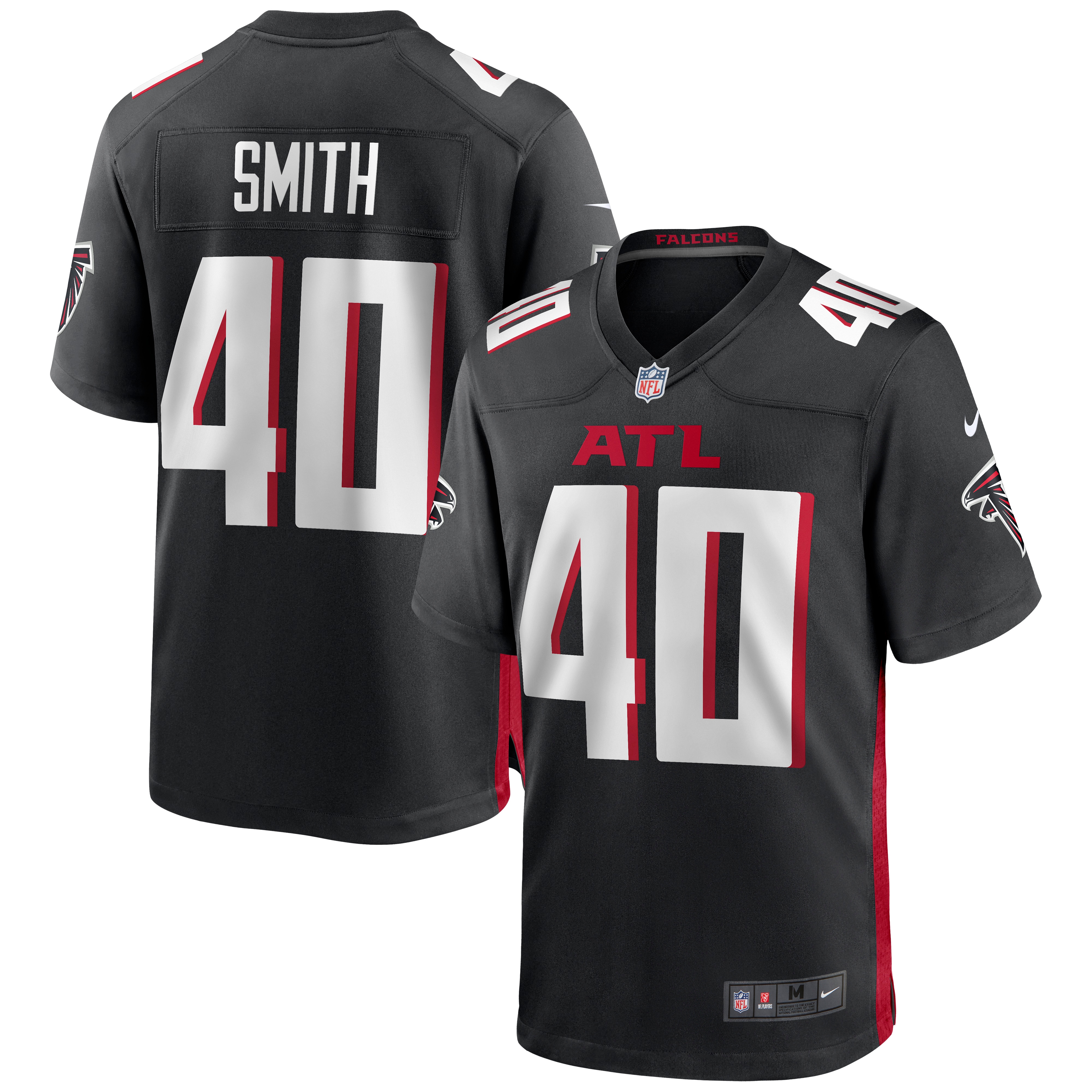 Keith Smith Atlanta Falcons  Game Jersey - Black