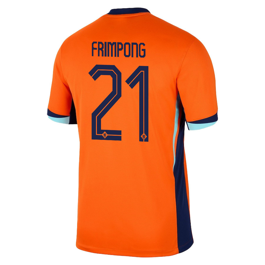 Jeremie Frimpong 21 Netherlands National Team 2024/25 Home Men Jersey - Orange