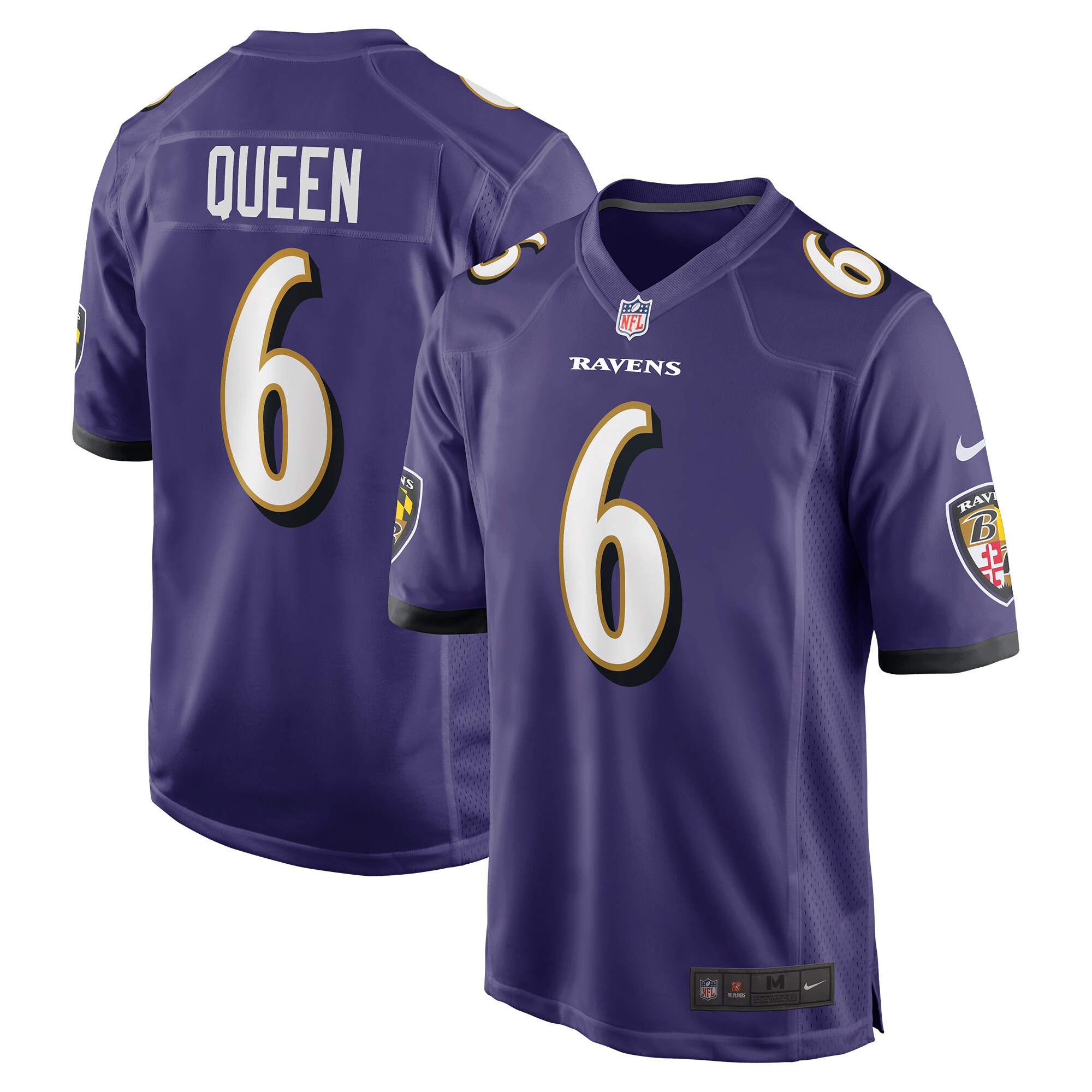 Patrick Queen Baltimore Ravens  Game Player Jersey - Purple