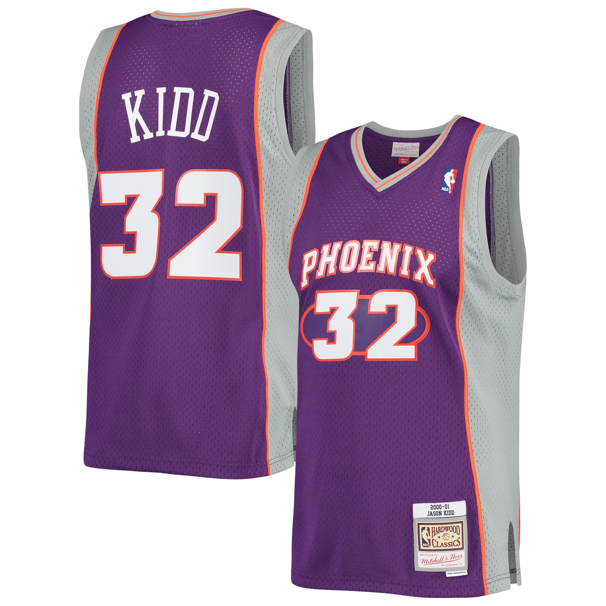 Jason Kidd Phoenix Suns Mitchell & Ness Big & Tall Hardwood Classics 2000\/01 Swingman Jersey - Purple