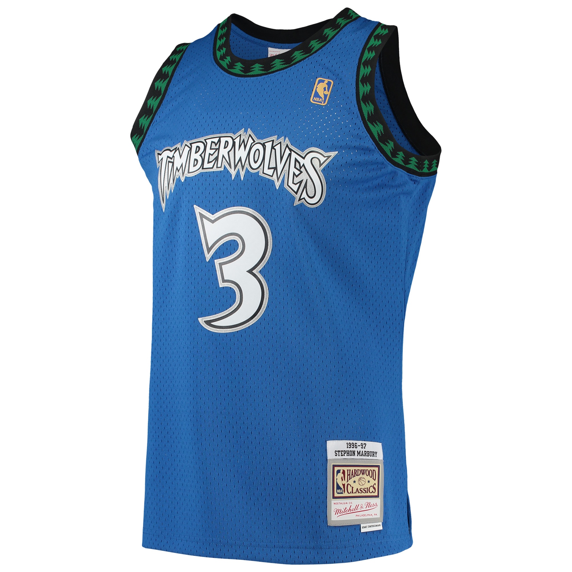 Stephon Marbury Minnesota Timberwolves Mitchell & Ness 1996\/97 Hardwood Classics Swingman Jersey - Blue
