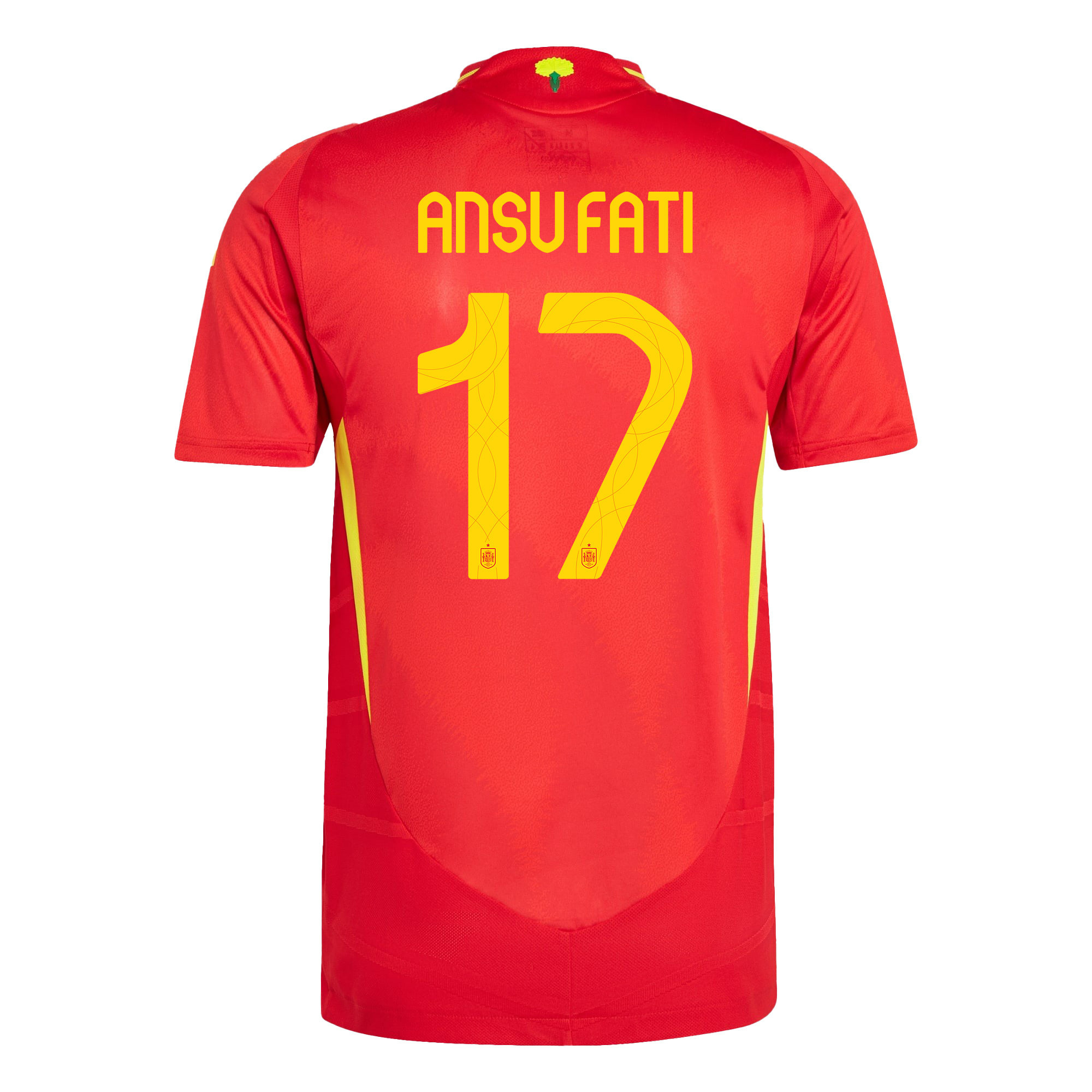 Ansu Fati 17 Spain National Team 2024 Home Men Jersey - Red