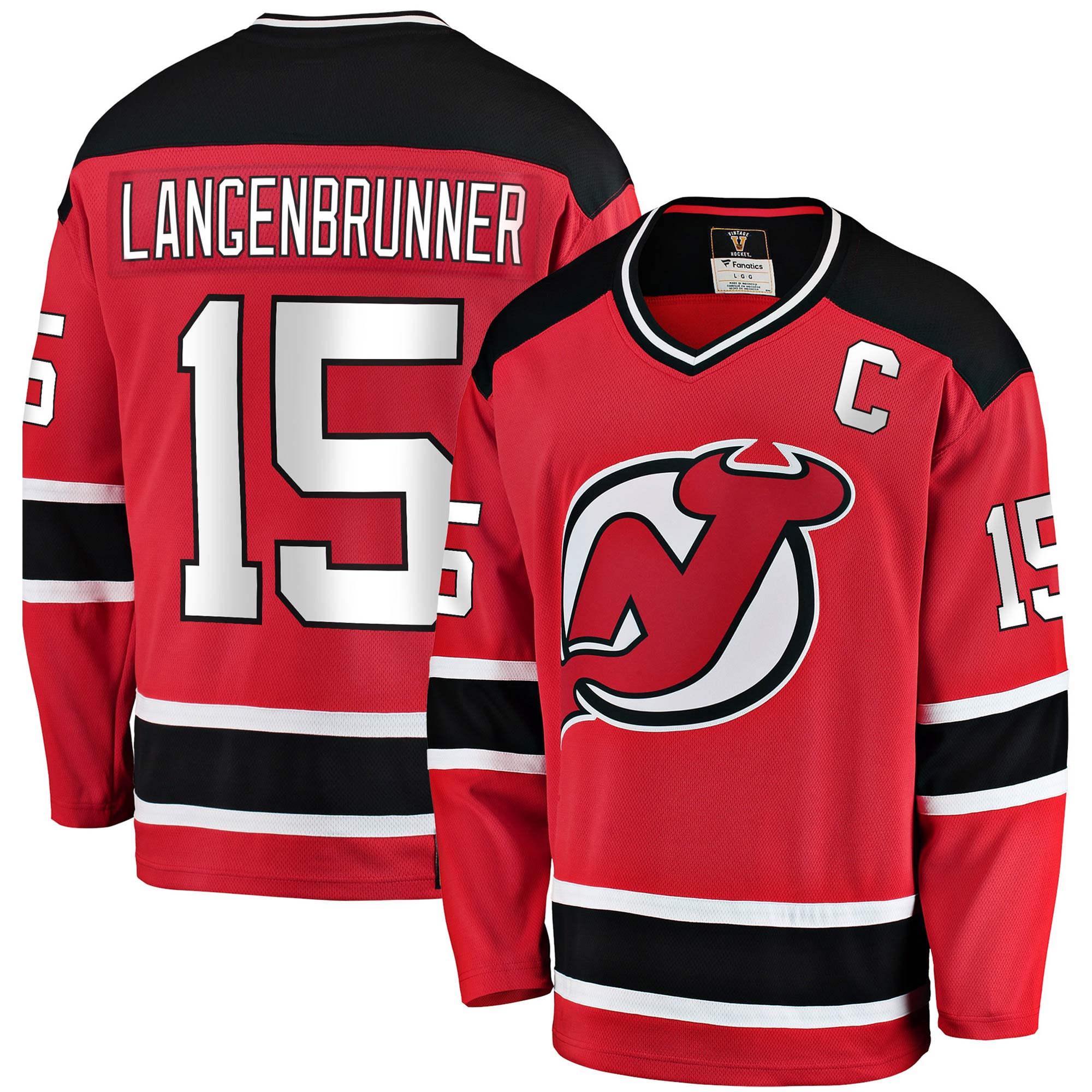Jamie Langenbrunner New Jersey Devils Fanatics Premier Breakaway Retired Player Jersey - Red