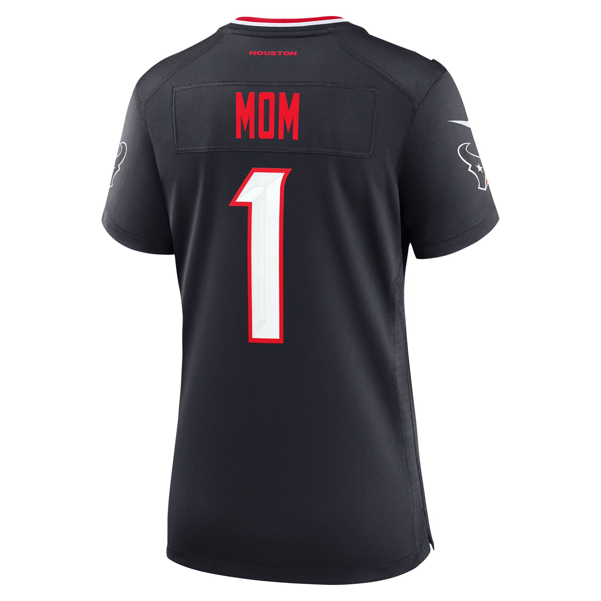 Houston Texans  Women's #1 Mom Game Jersey - Navy
