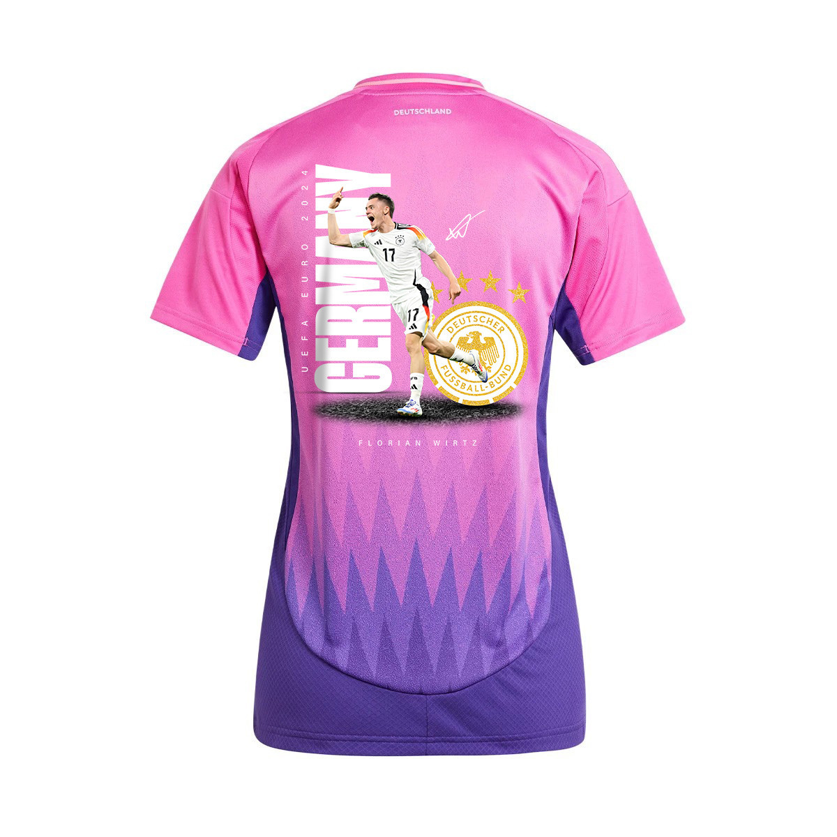 Florian Wirtz 17 Signed Game-changer Germany National Team 2024 Away WOMEN Jersey - Purple
