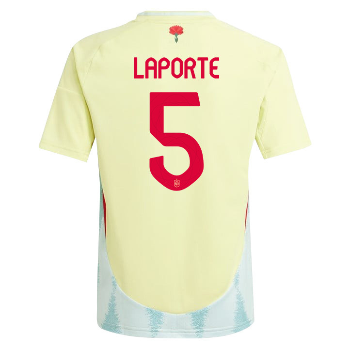 Aymeric Laporte 14 Spain National Team 2024 Away YOUTH Jersey - Yellow