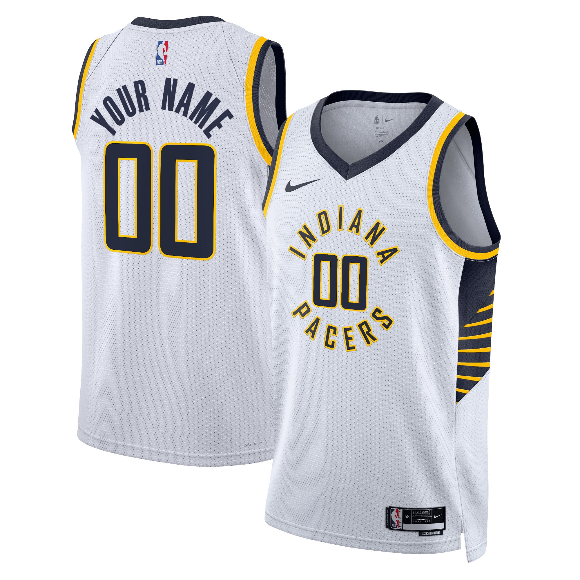 Indiana Pacers  Unisex Swingman Custom Jersey White - Association Edition