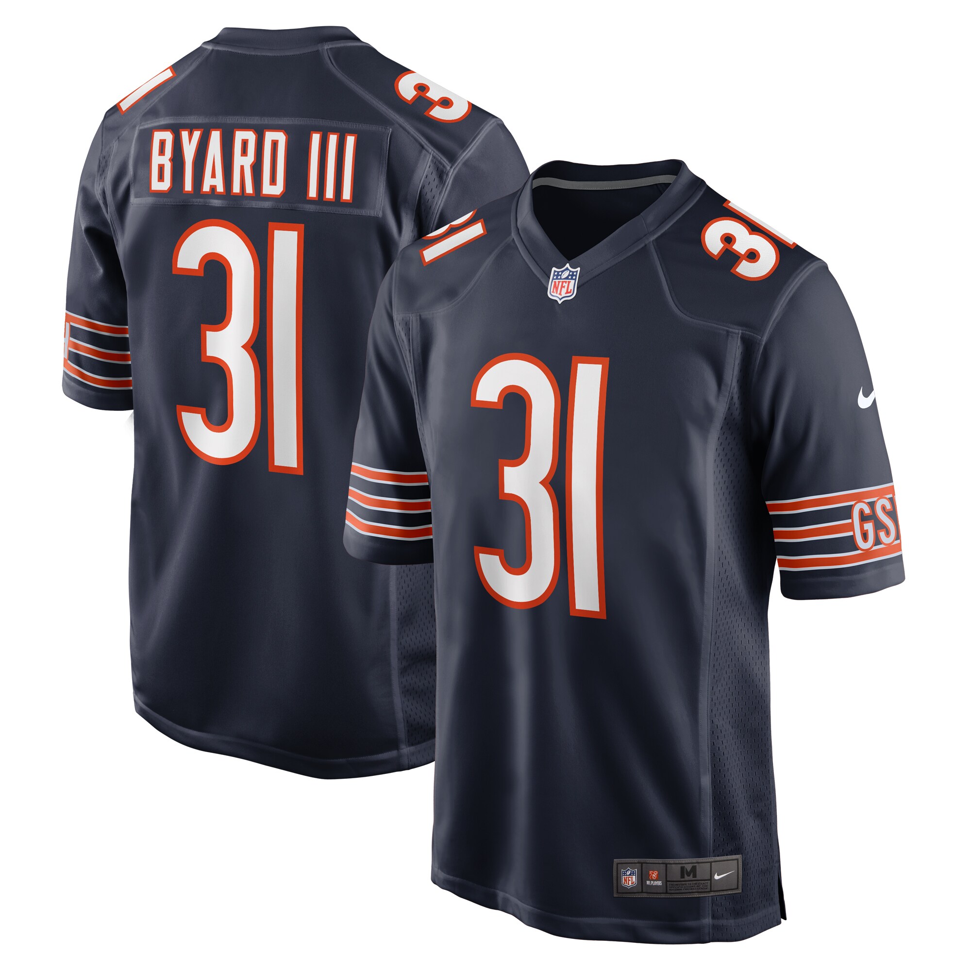 Kevin Byard III Chicago Bears   Game Jersey -  Navy