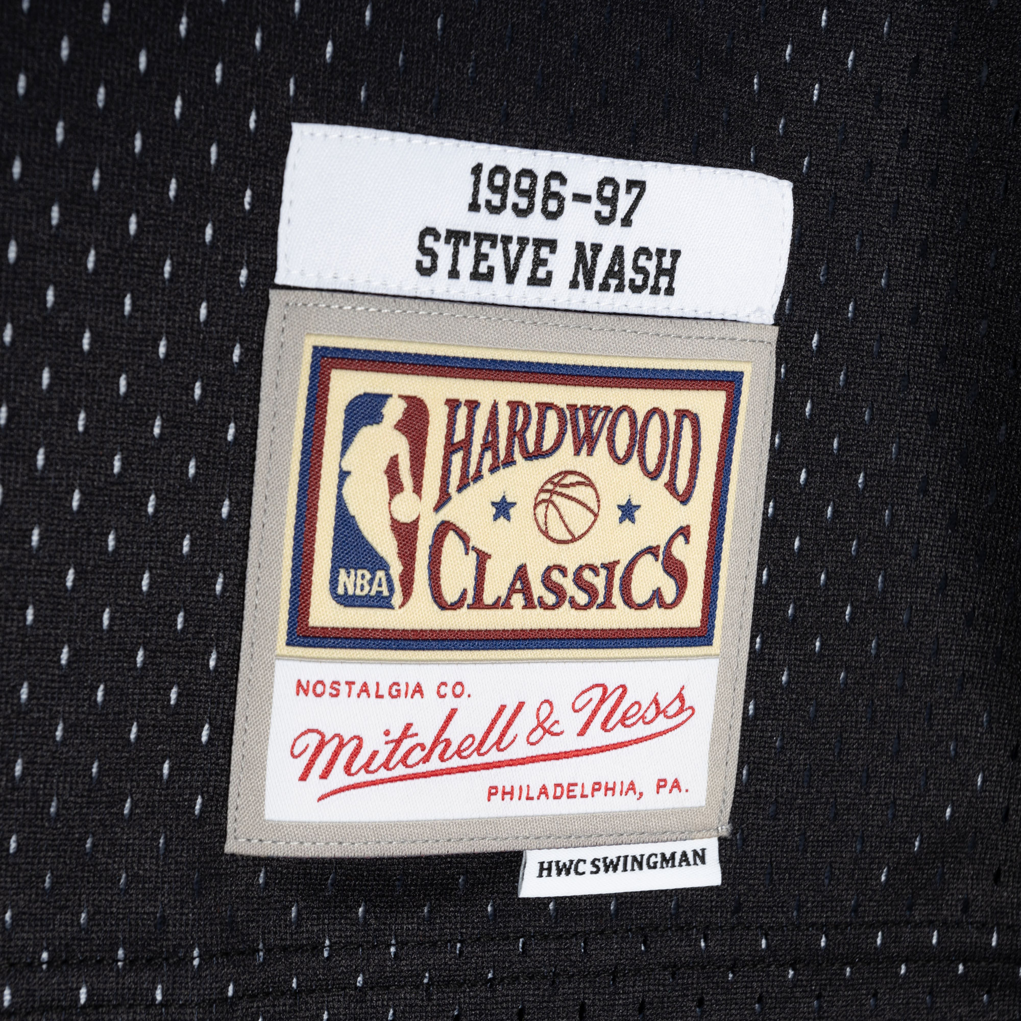 Steve Nash Phoenix Suns Mitchell & Ness Hardwood Classics 1996\/97 Split Swingman Jersey - Purple\/Black