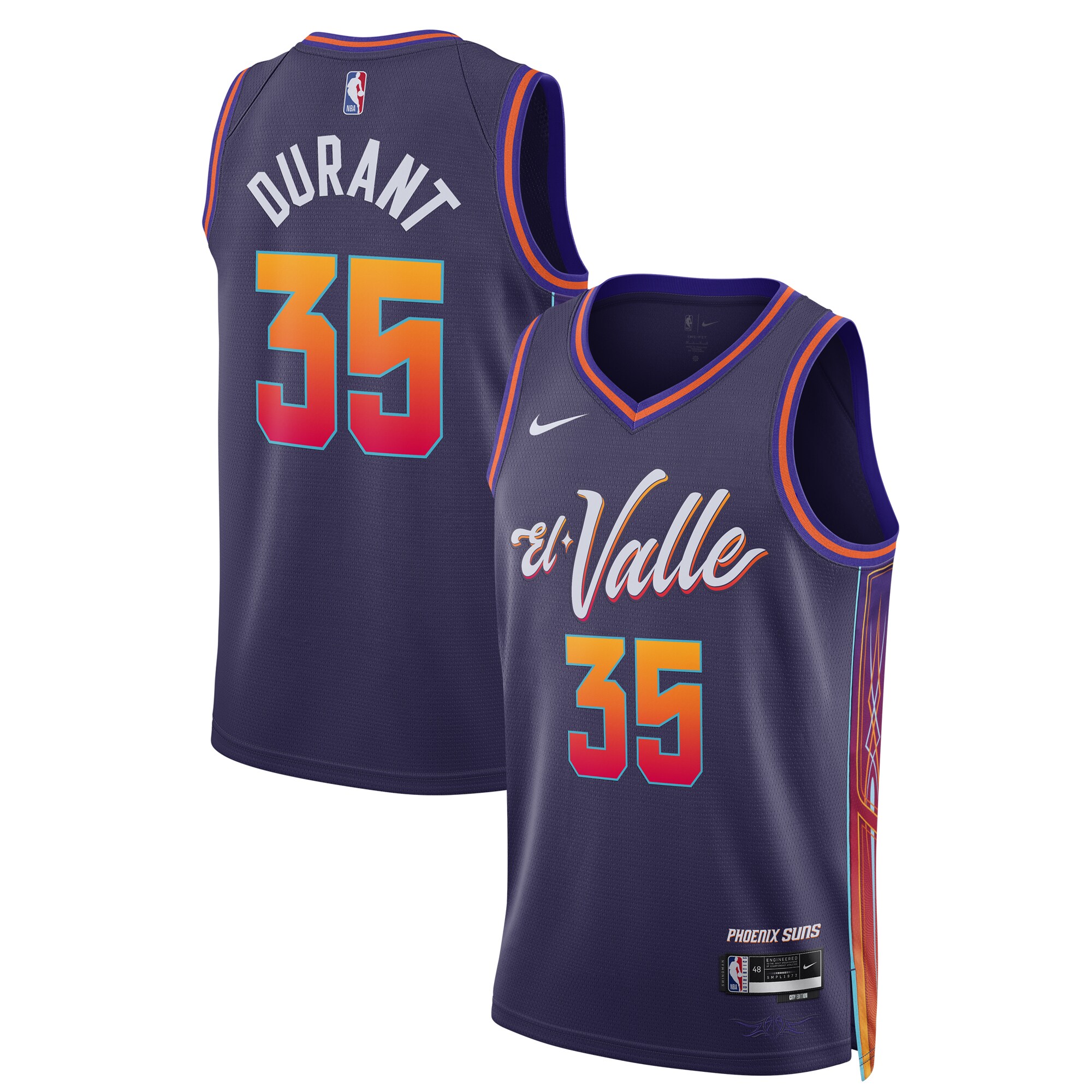 Kevin Durant Phoenix Suns  Unisex 2023\/24 Swingman Jersey - Purple - City Edition