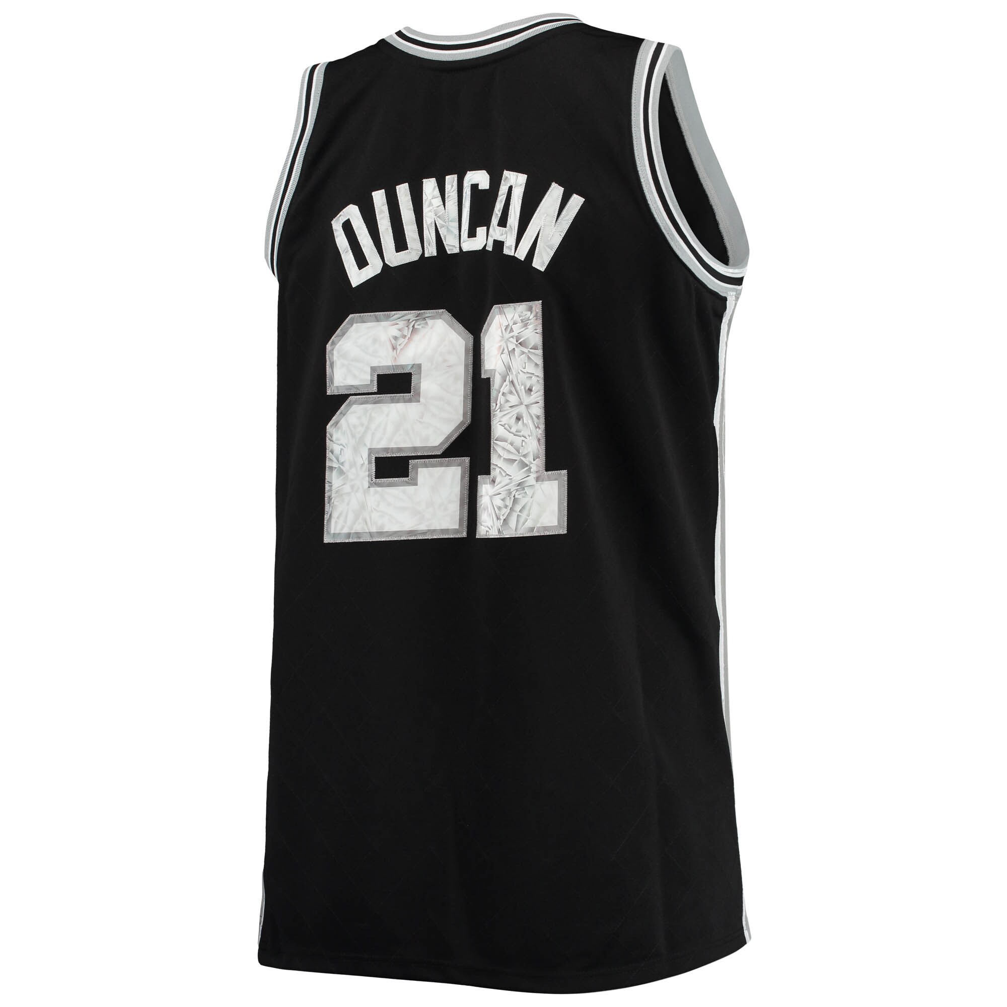 Tim Duncan San Antonio Spurs Mitchell & Ness Big & Tall 1998\/99 NBA 75th Anniversary Diamond Swingman Jersey - Black
