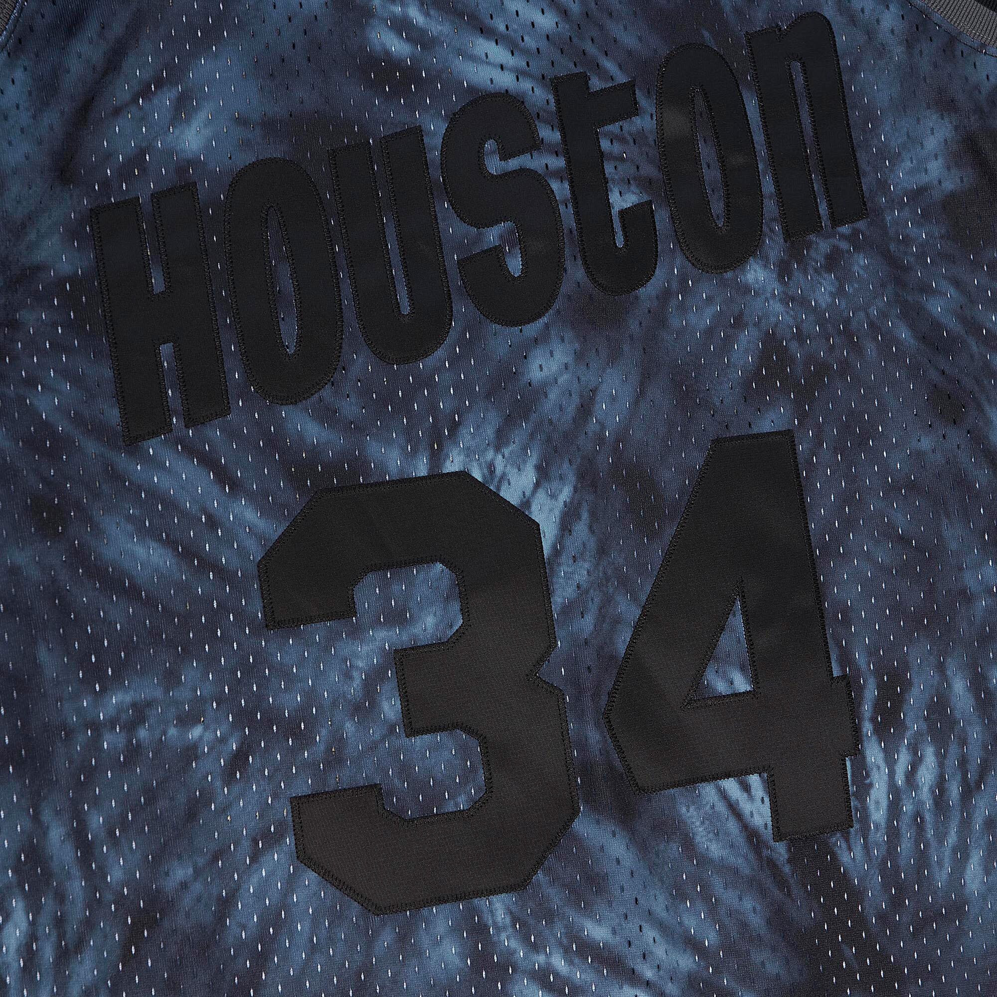 Hakeem Olajuwon Houston Rockets Mitchell & Ness Hardwood Classics 1993\/94 Tie-Dye Swingman Jersey - Black