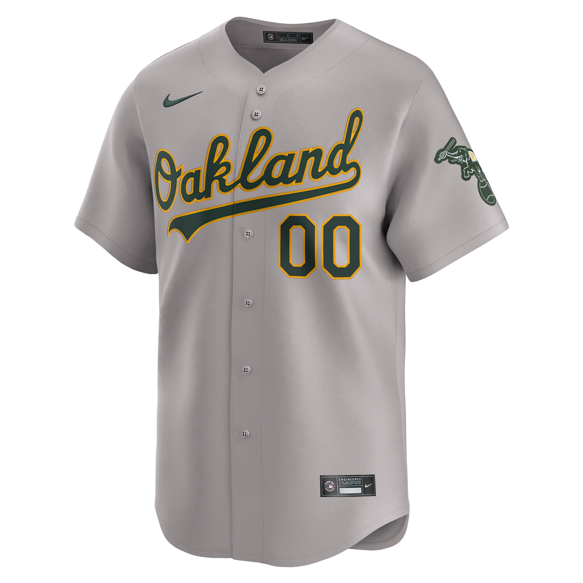 Oakland Athletics  Away Limited Custom Jersey - Gray