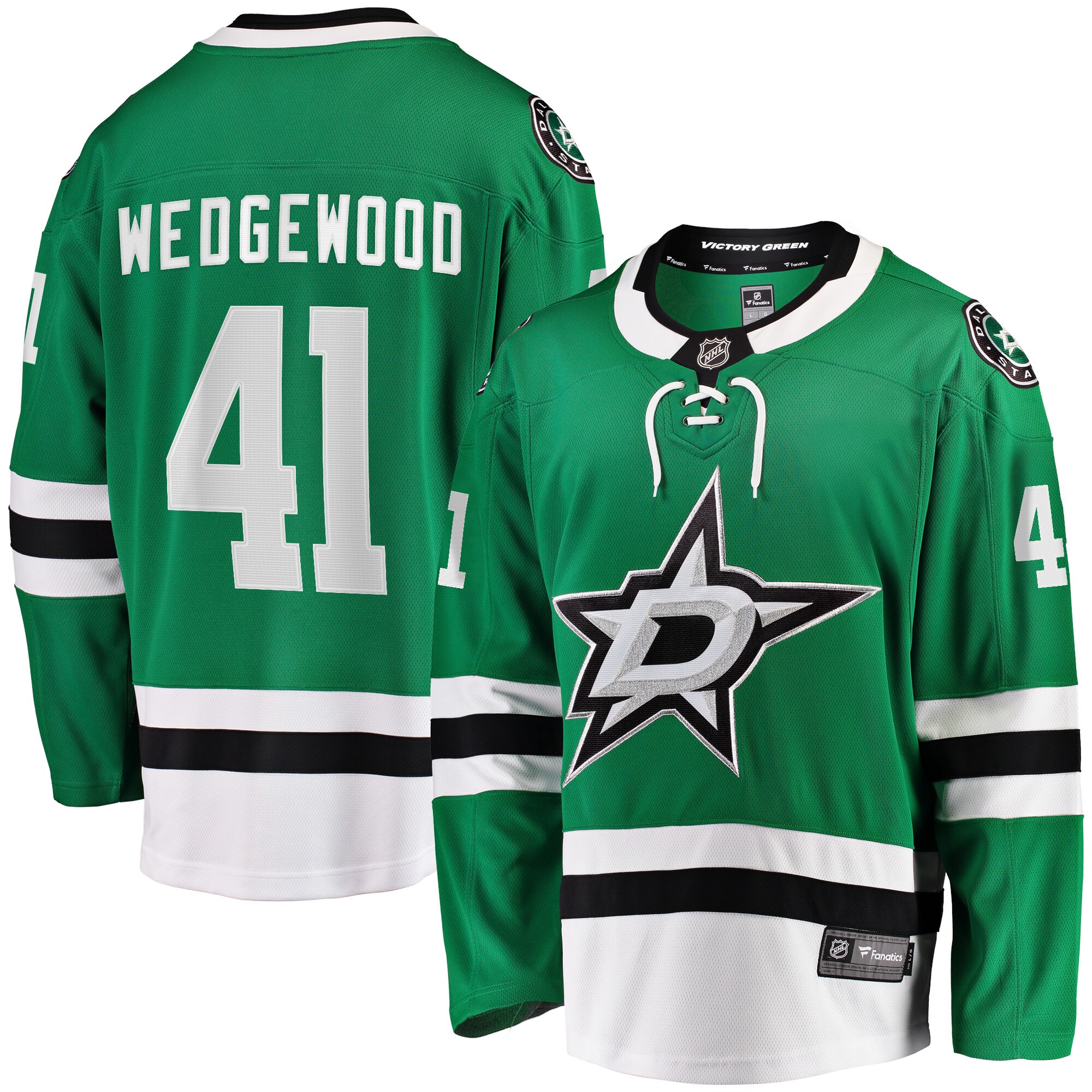 Scott Wedgewood Dallas Stars Fanatics Home Breakaway Player Jersey - Kelly Green