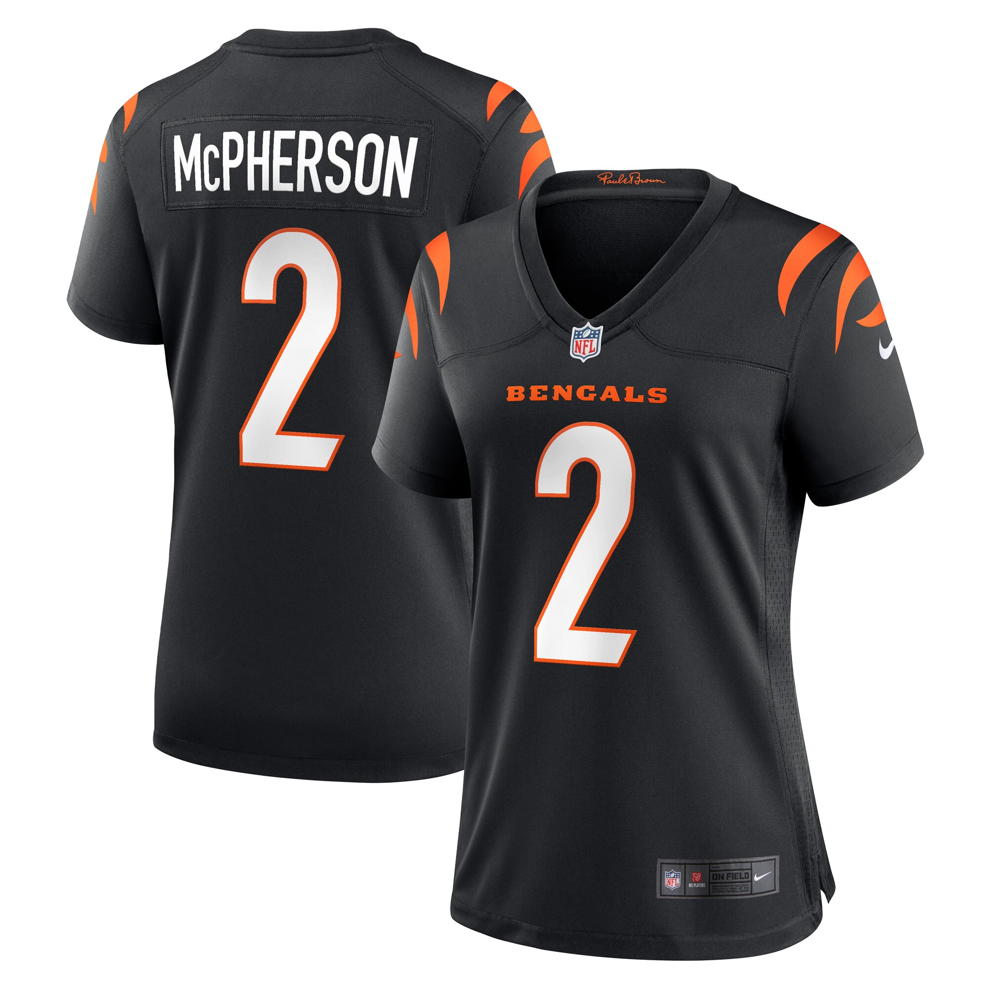 Evan McPherson Cincinnati Bengals  Women's Game Jersey - Black
