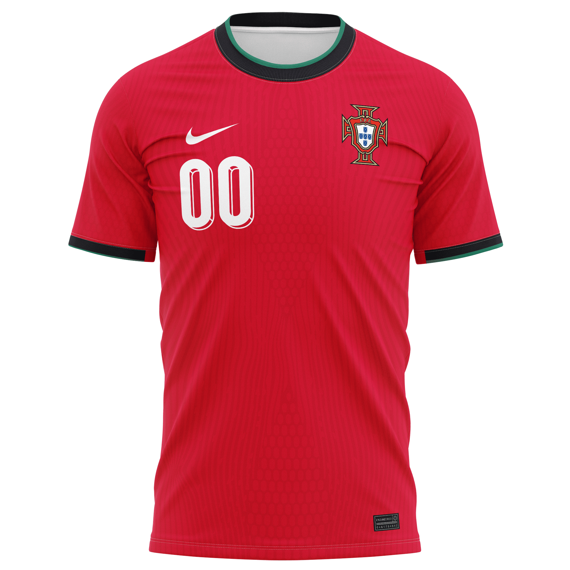 Portugal National Team 2024 Home Kits Custom AOP T-shirt - Red