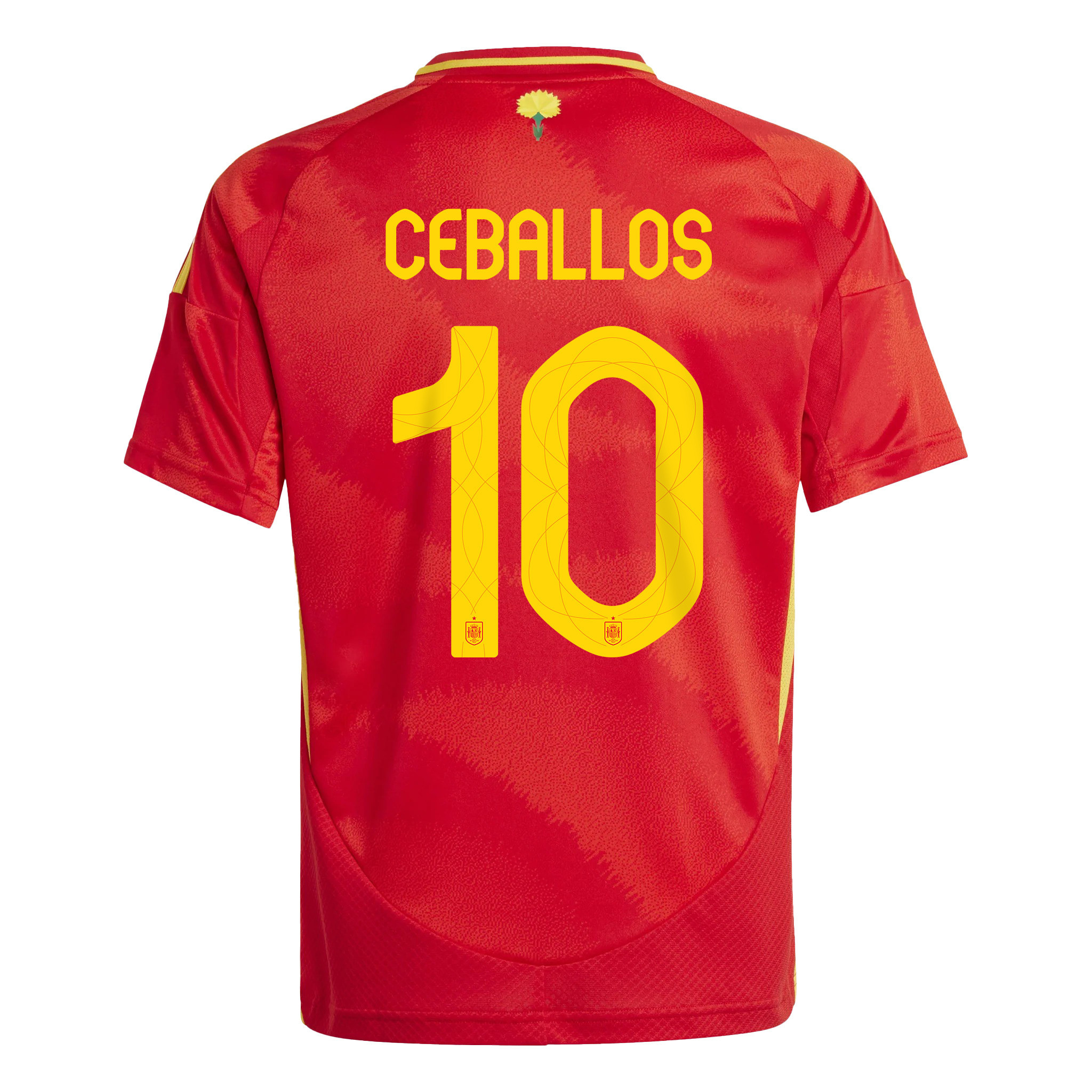 Dani Ceballos 10 Spain National Team 2024 Home YOUTH Jersey - Red