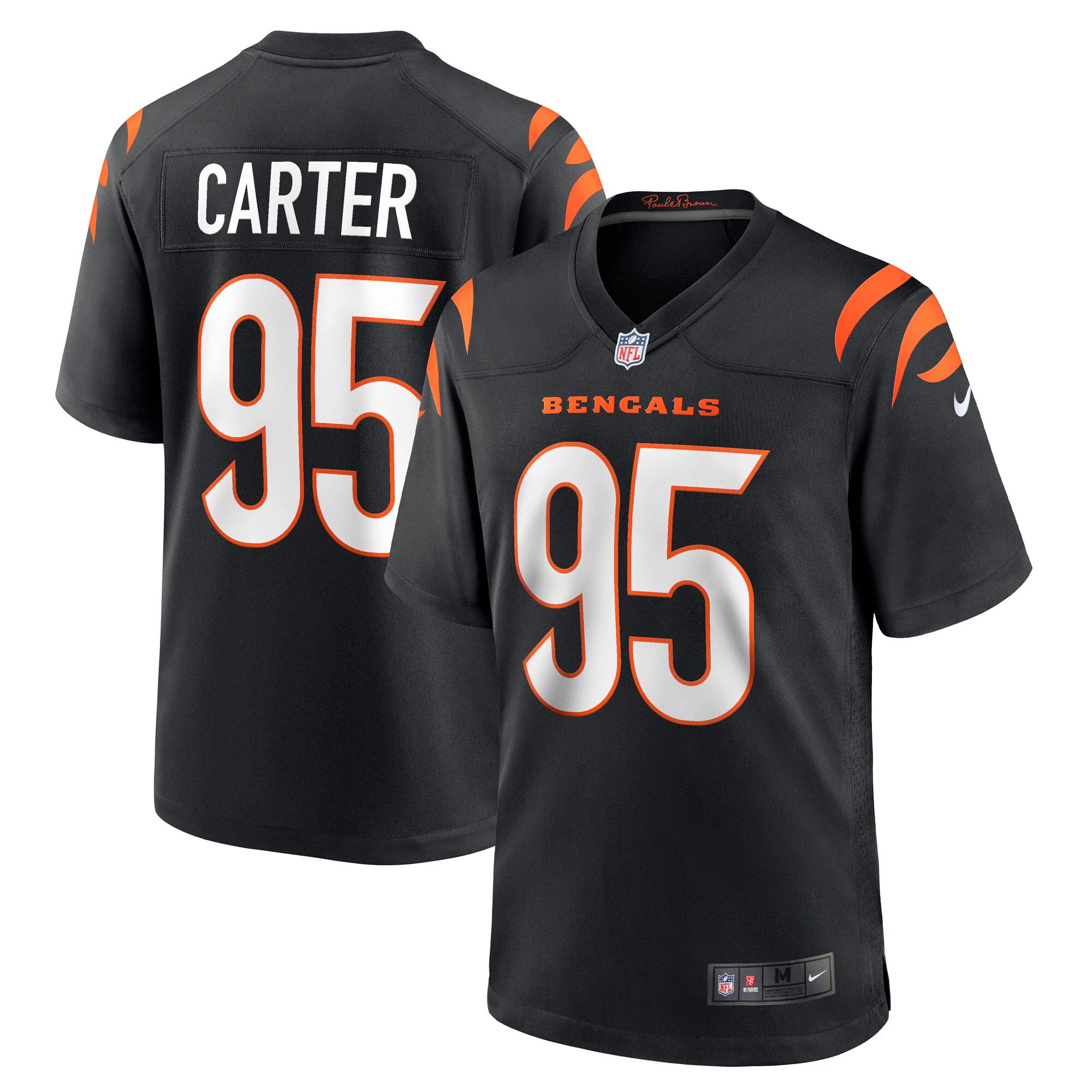 Zach Carter Cincinnati Bengals  Game Player Jersey - Black