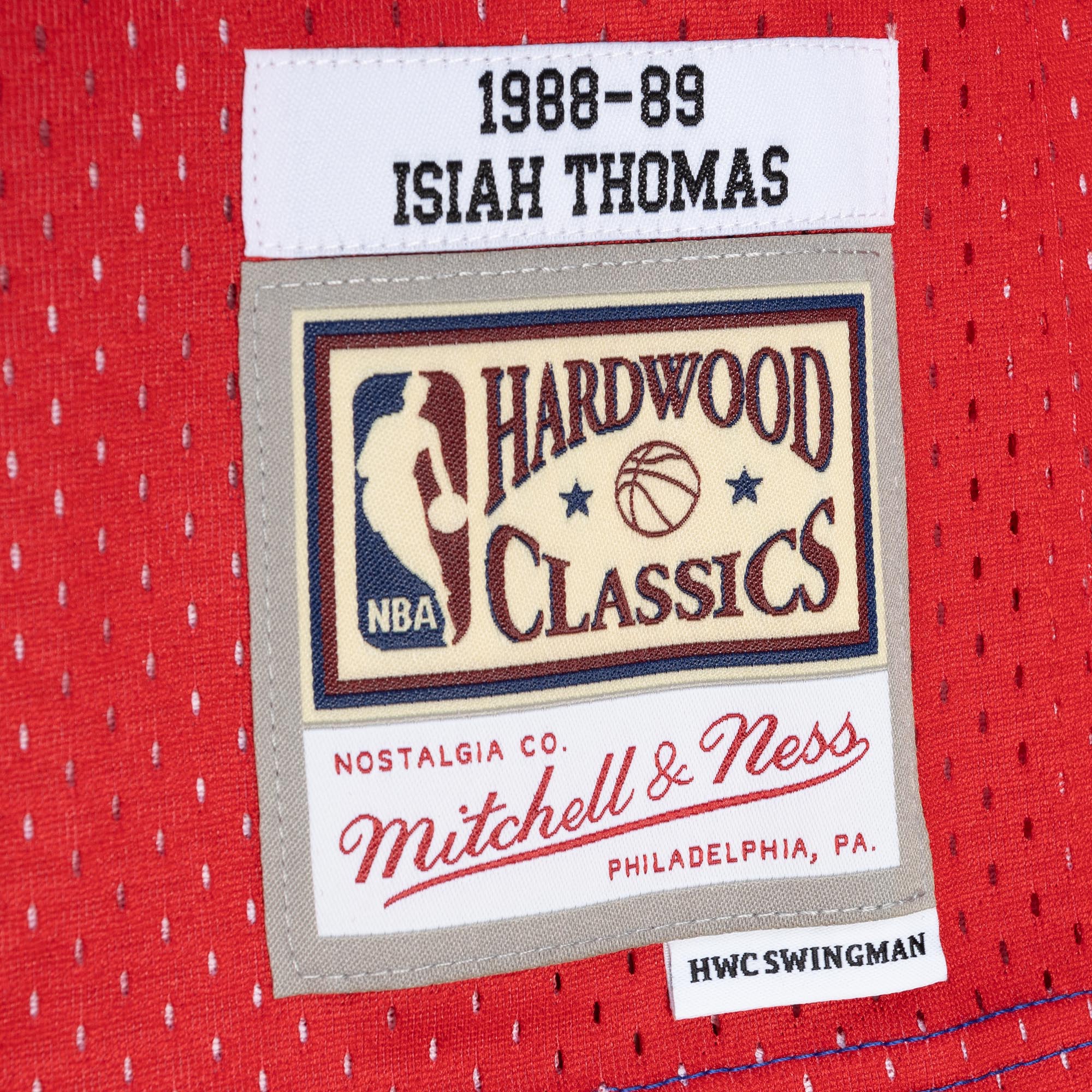 Isiah Thomas Isiah Thomas Mitchell & Ness Hardwood Classics 1988\/89 Split Swingman Jersey - Blue\/Red