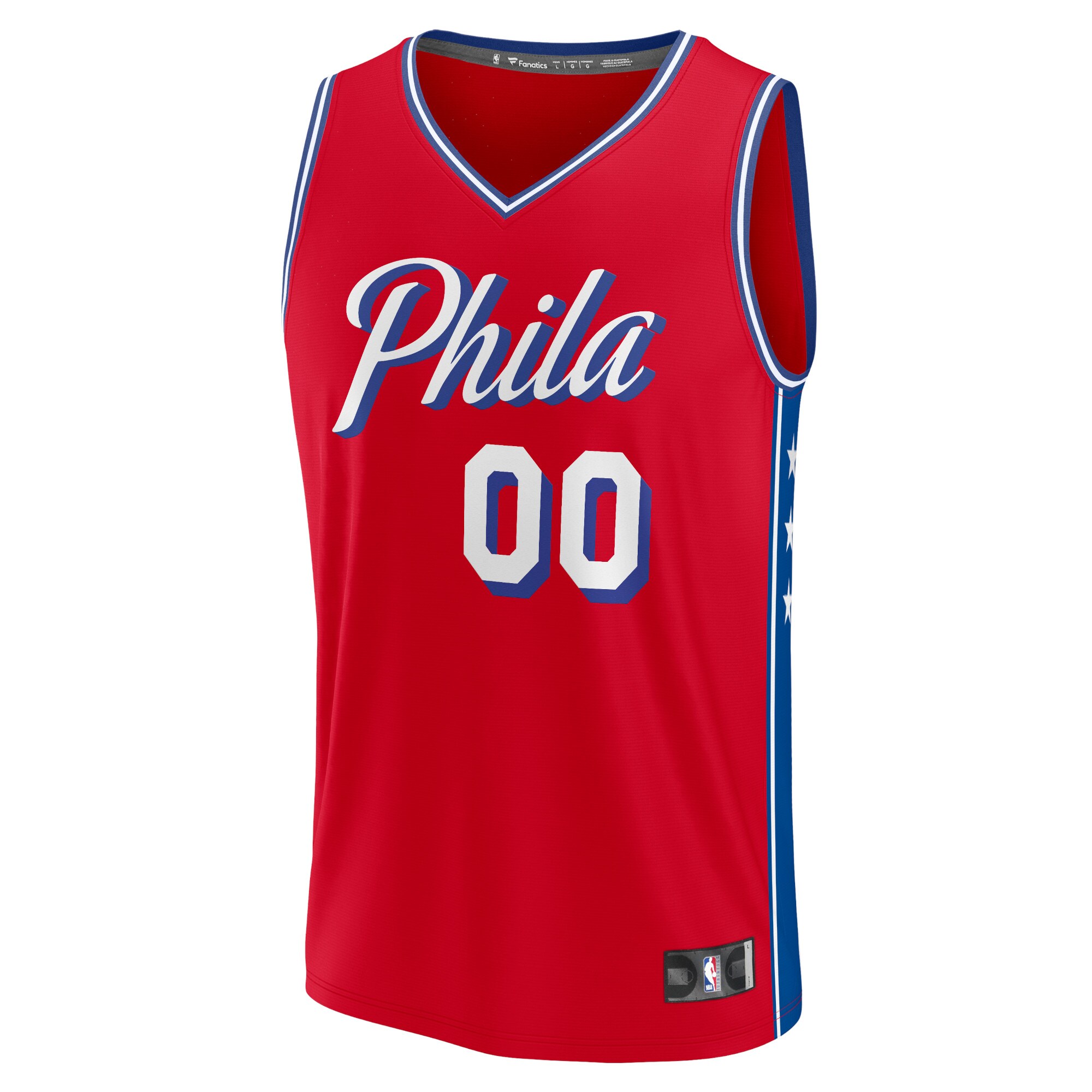 Philadelphia 76ers Fanatics Fast Break Custom Jersey - Red - Statement Edition