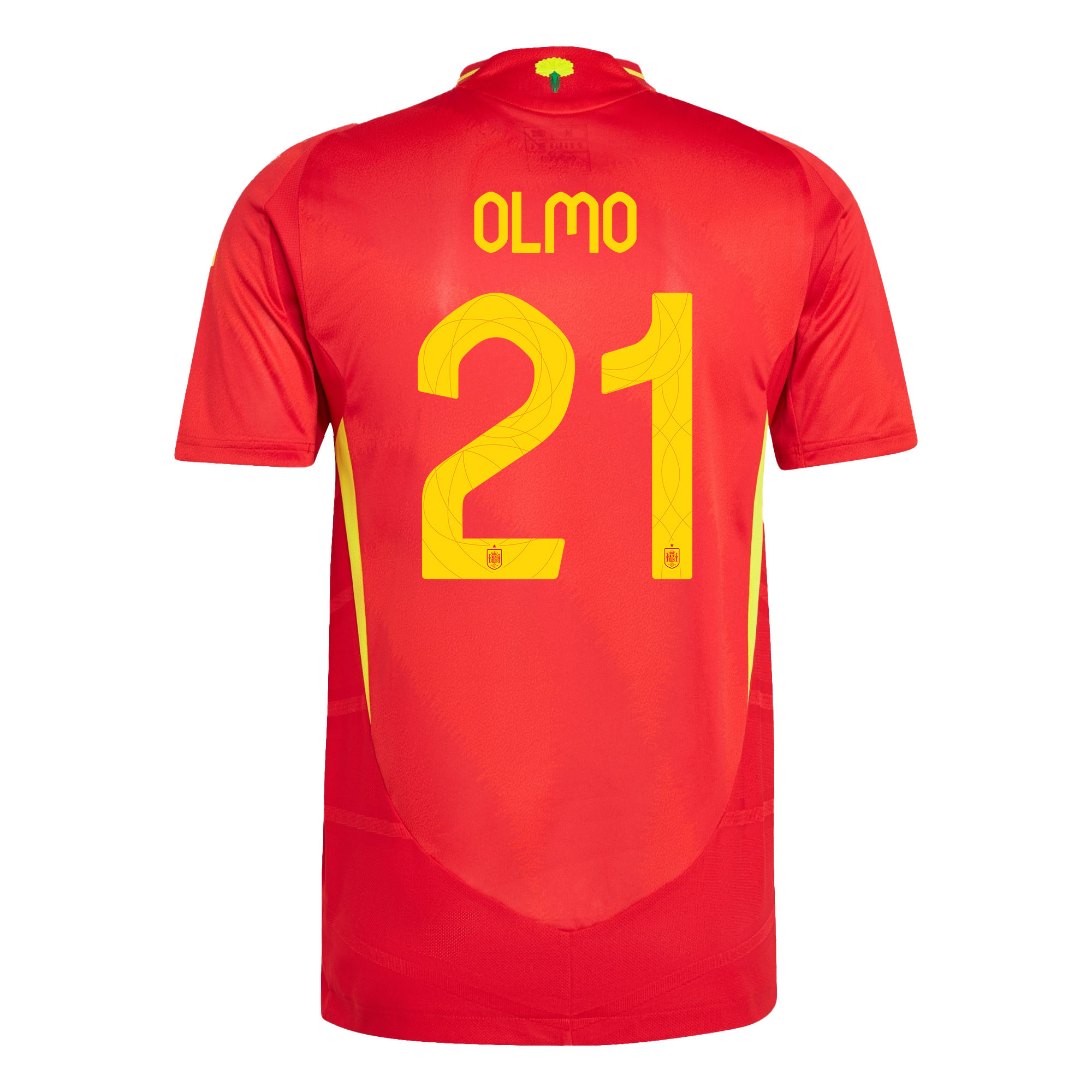 Dani Olmo 21 Spain National Team 2024 Home Men Jersey - Red