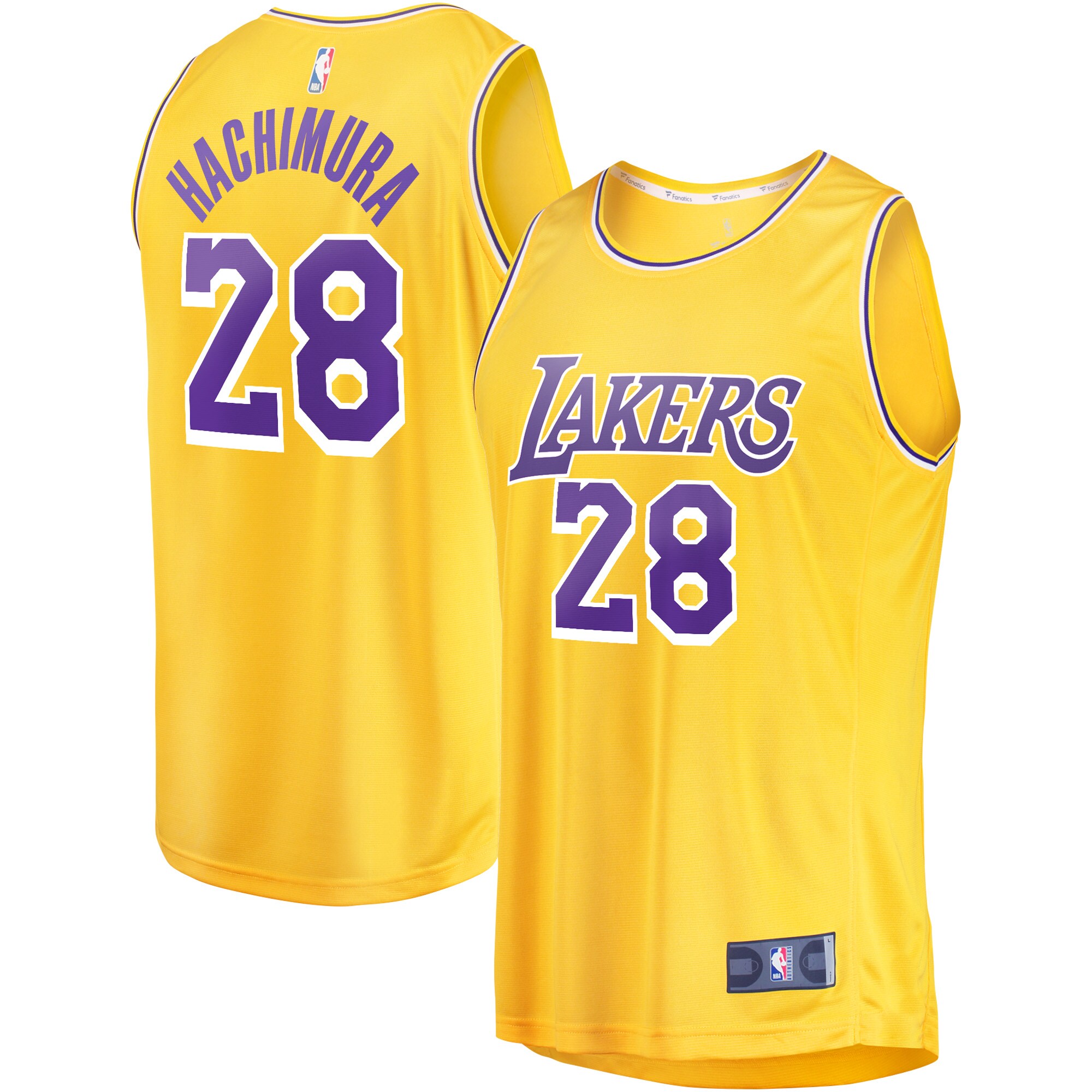 Rui Hachimura Los Angeles Lakers Fanatics Youth Fast Break Player Jersey - Icon Edition - Gold