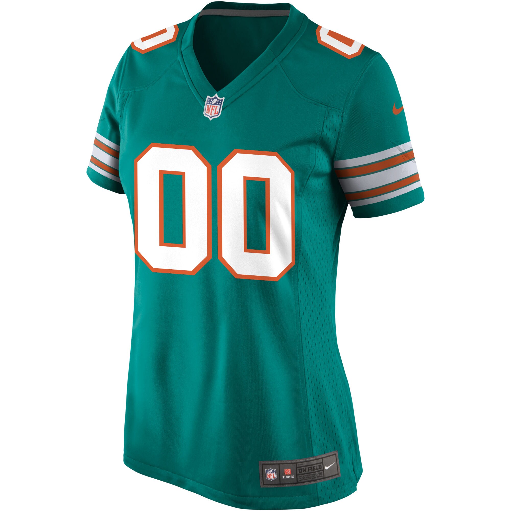 Miami Dolphins  Women's Alternate Custom Game Jersey - Aqua
