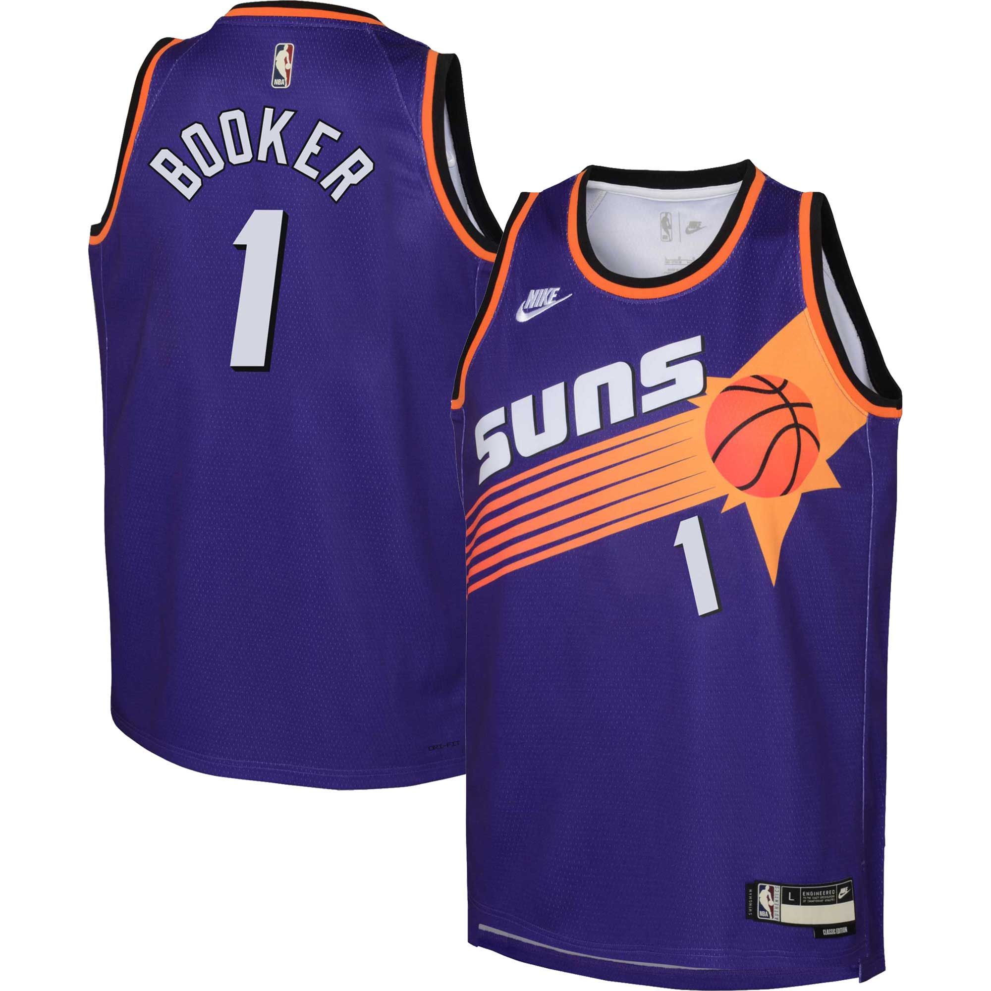 Devin Booker Phoenix Suns  Youth 2022\/23 Swingman Jersey Purple - Classic Edition
