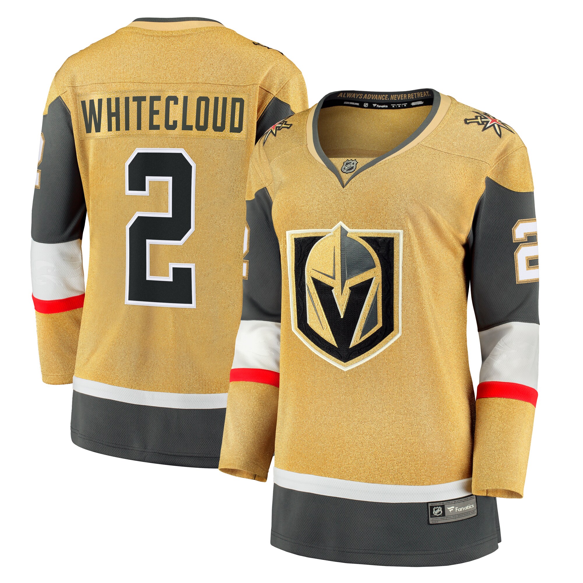 Zach Whitecloud Vegas Golden Knights Fanatics Women's Alternate Breakaway Player Jersey - Gold