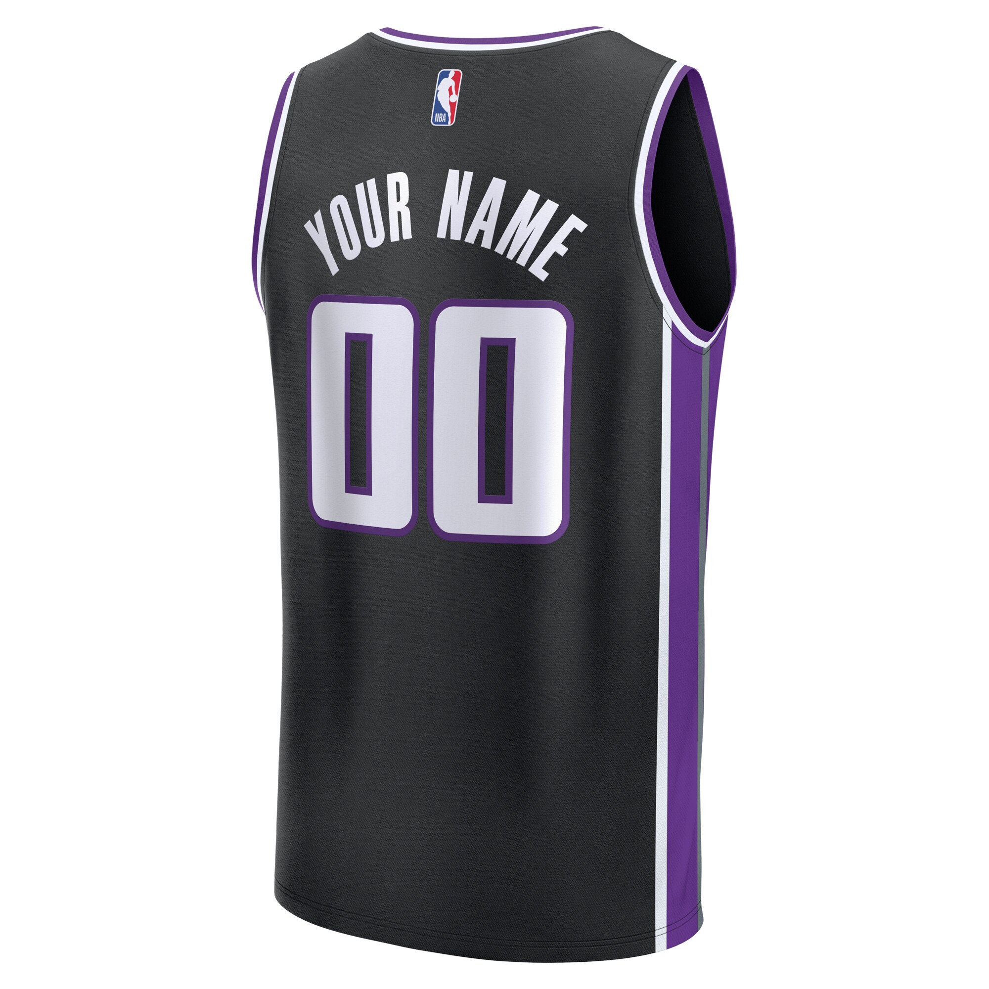 Sacramento Kings Fanatics Youth Custom Fast Break Jersey - Black - Icon Edition